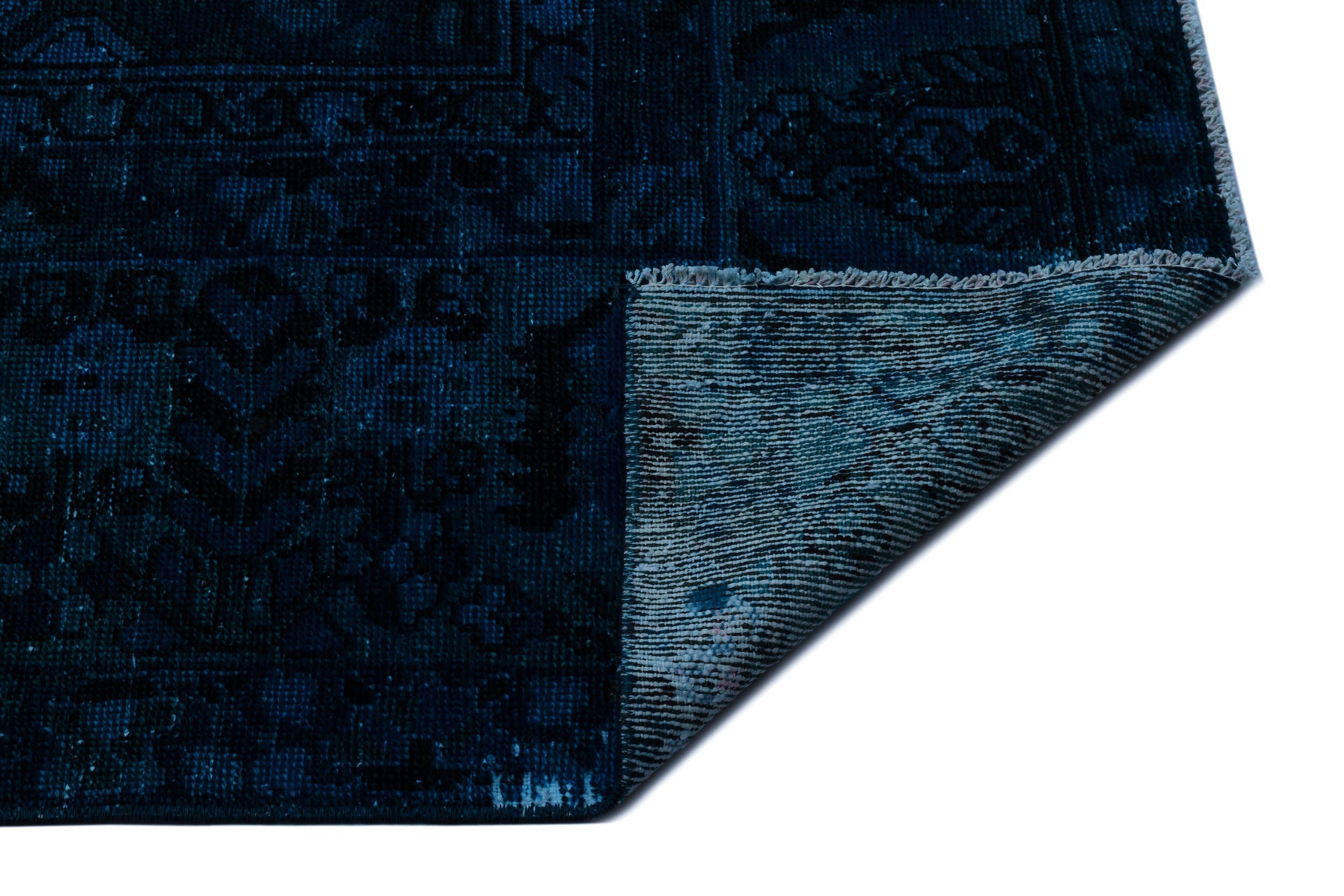 Epir Navy Vintage Wool Handmade Area Rug 9'4" x 12'0"