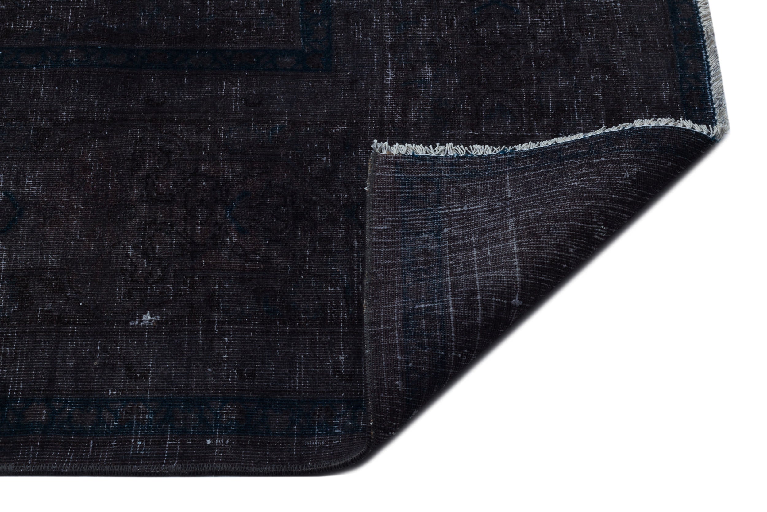 Epir Black Vintage Wool Handmade Area Rug 9'7" x 12'8"