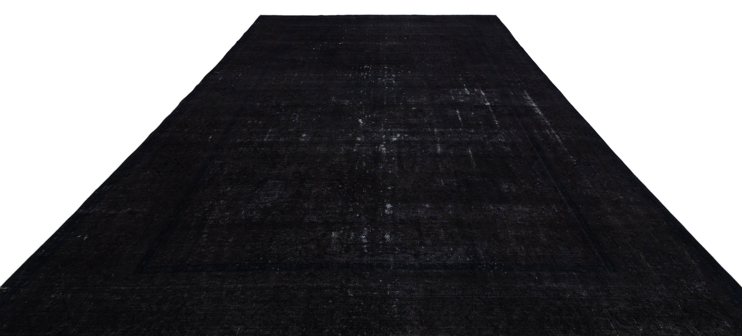 Epir Black Vintage Wool Handmade Area Rug 9'7" x 12'8"