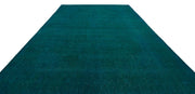Epir Turquoise Vintage Wool Handmade Area Rug 9'7" x 12'9"