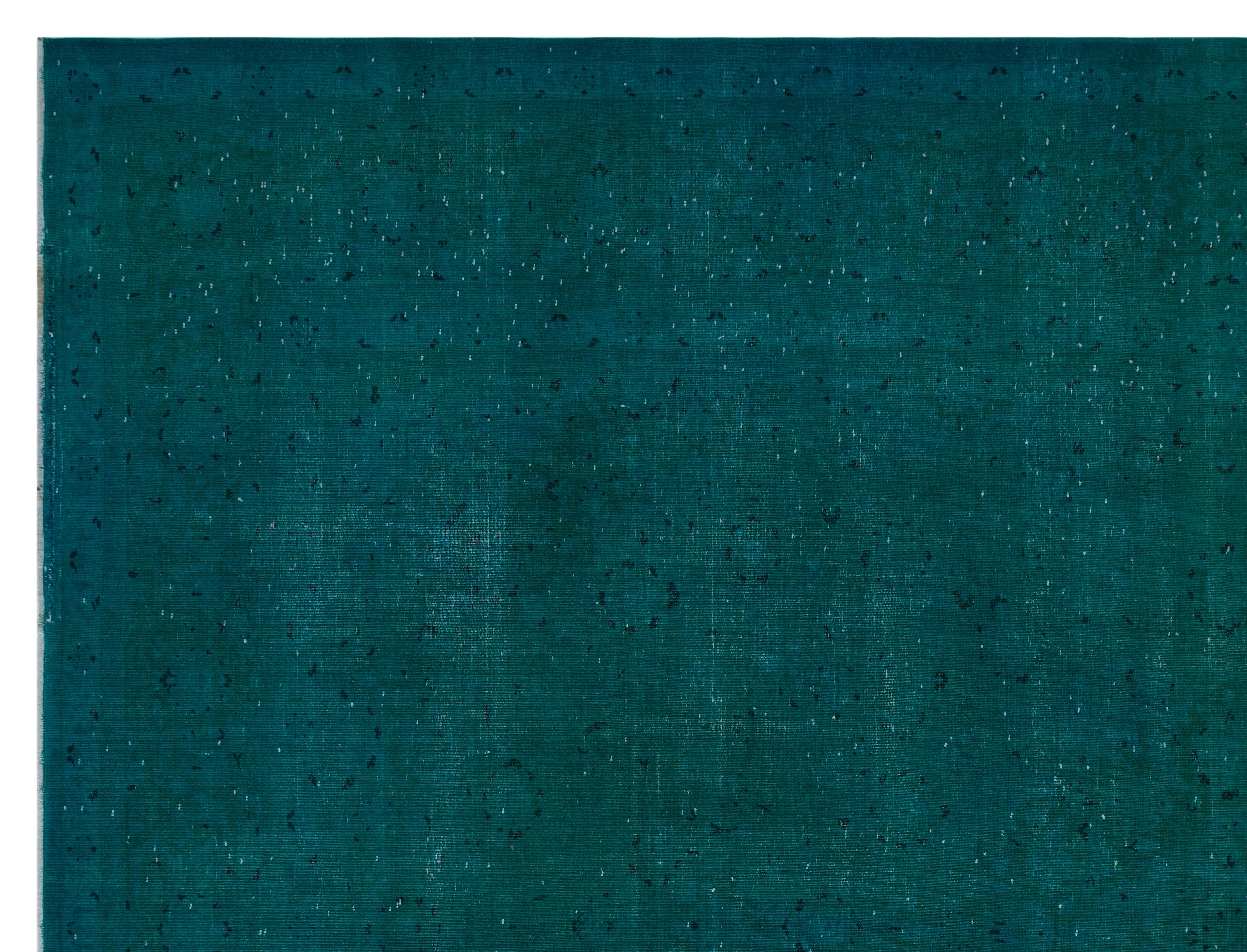 Epir Turquoise Vintage Wool Handmade Area Rug 9'7" x 12'9"