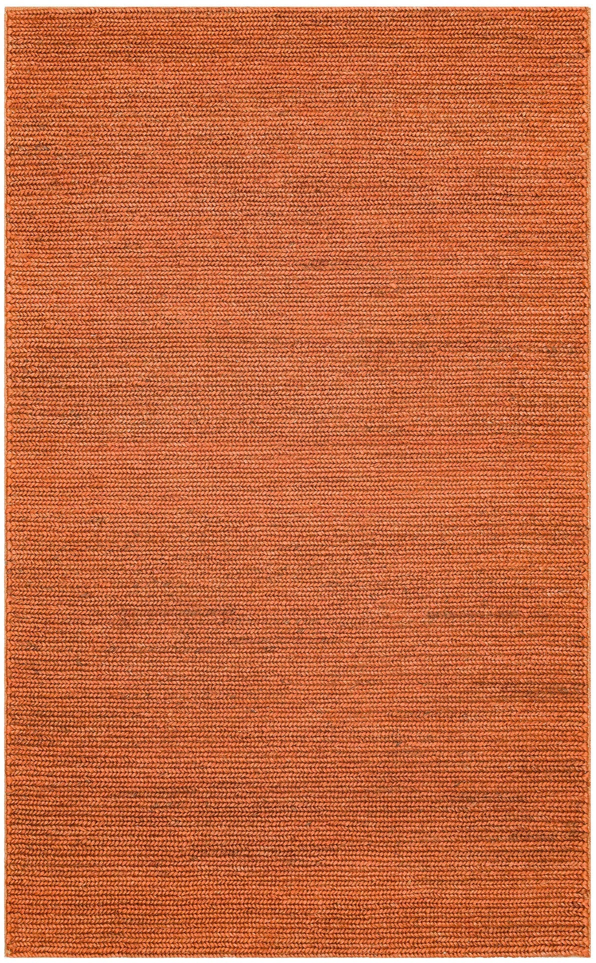 Handmade Jute Rug – Modern Orange Flatweave Natural Jute Carpet for Living Room