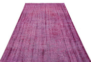 Atina Pink Vintage Wool Handmade Area Rug 5'0" x 8'7"