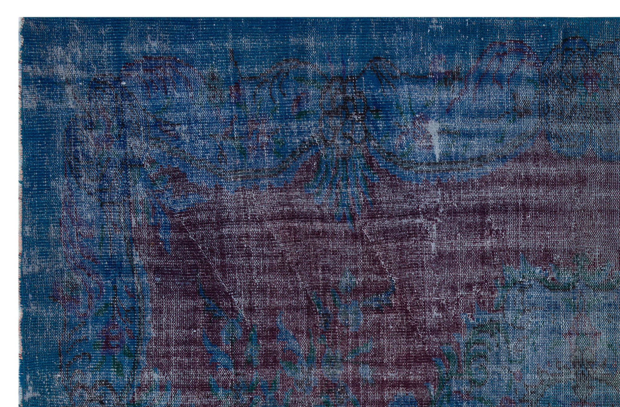 Atina Navy Vintage Wool Handmade Area Rug 6'0" x 9'3"