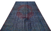 Atina Navy Vintage Wool Handmade Area Rug 6'0" x 10'6"
