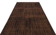 Atina Brown Vintage Wool Handmade Area Rug 5'7" x 8'11"
