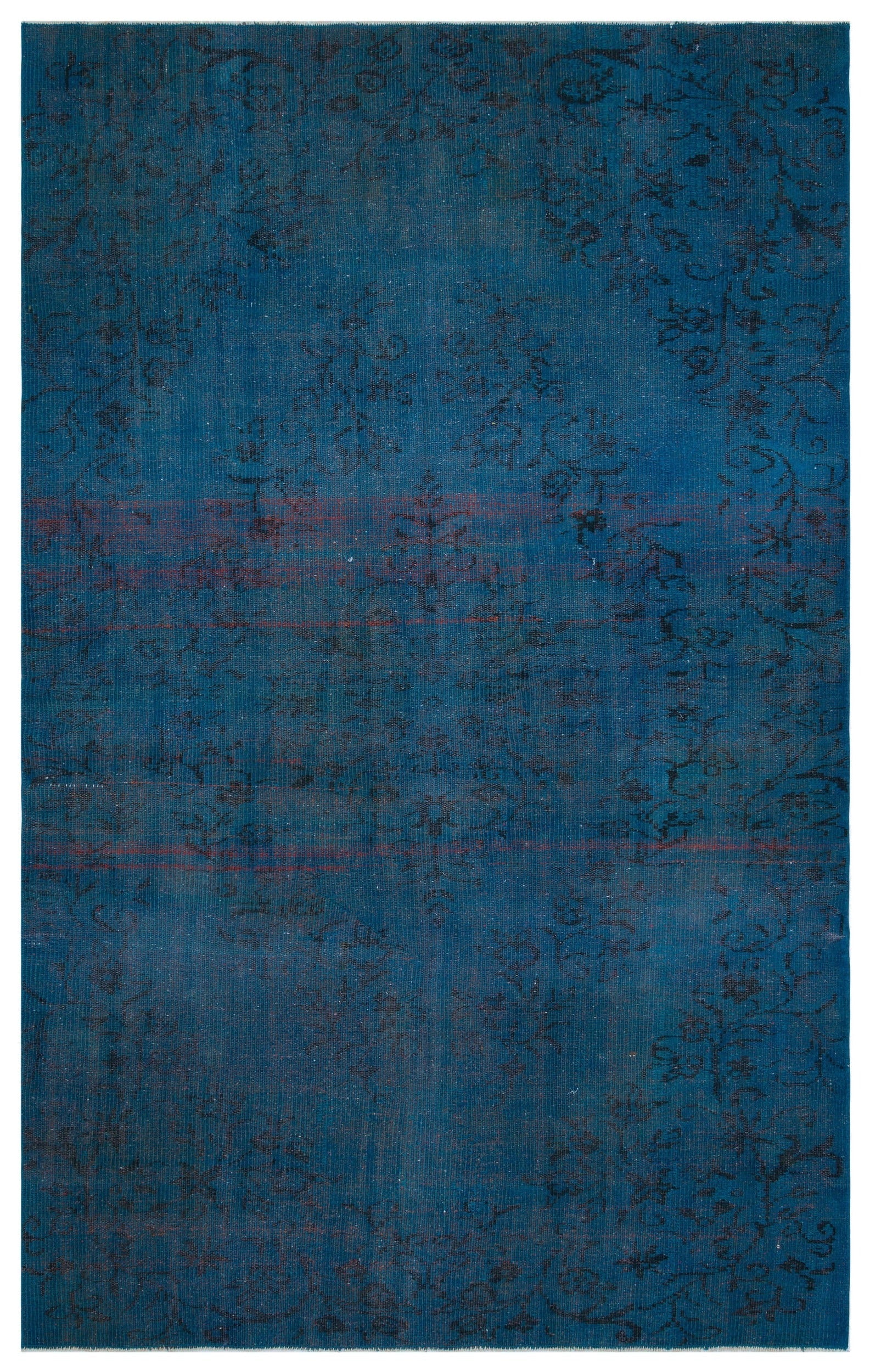 Atina Navy Vintage Wool Handmade Area Rug 5'10" x 9'7"