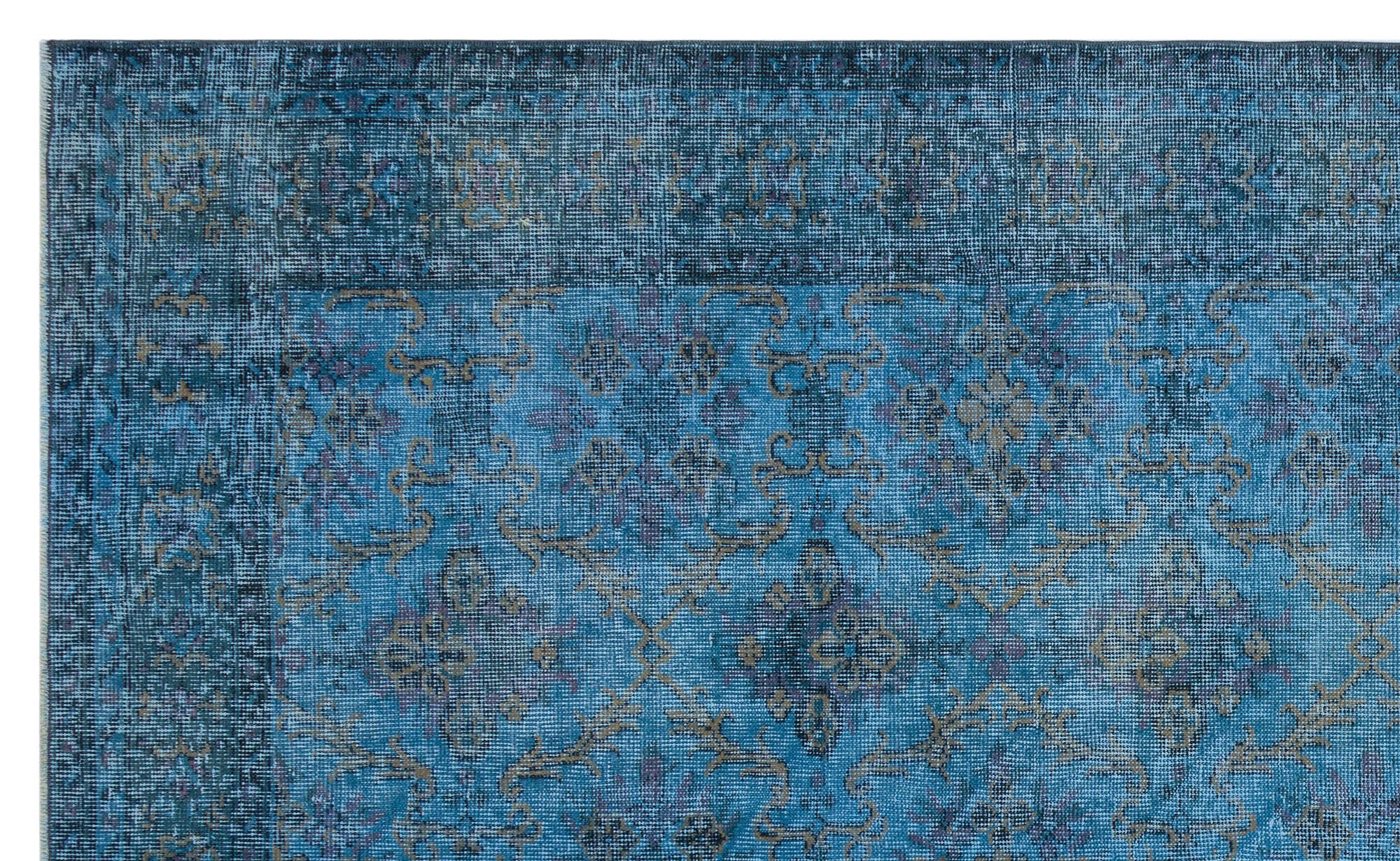 Atina Blue Vintage Wool Handmade Area Rug 5'9" x 9'6"