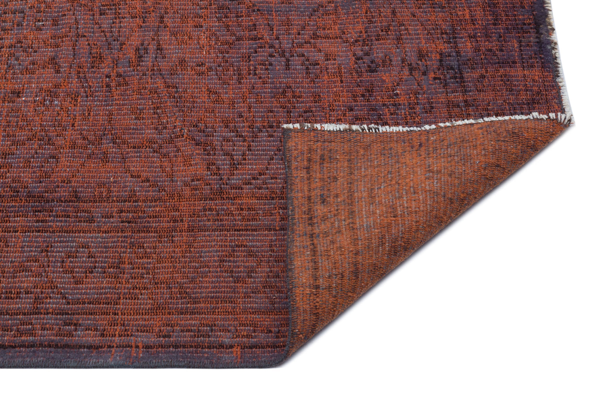Atina Brown Vintage Wool Handmade Area Rug 5'3" x 8'4"