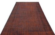 Atina Brown Vintage Wool Handmade Area Rug 5'3" x 8'4"