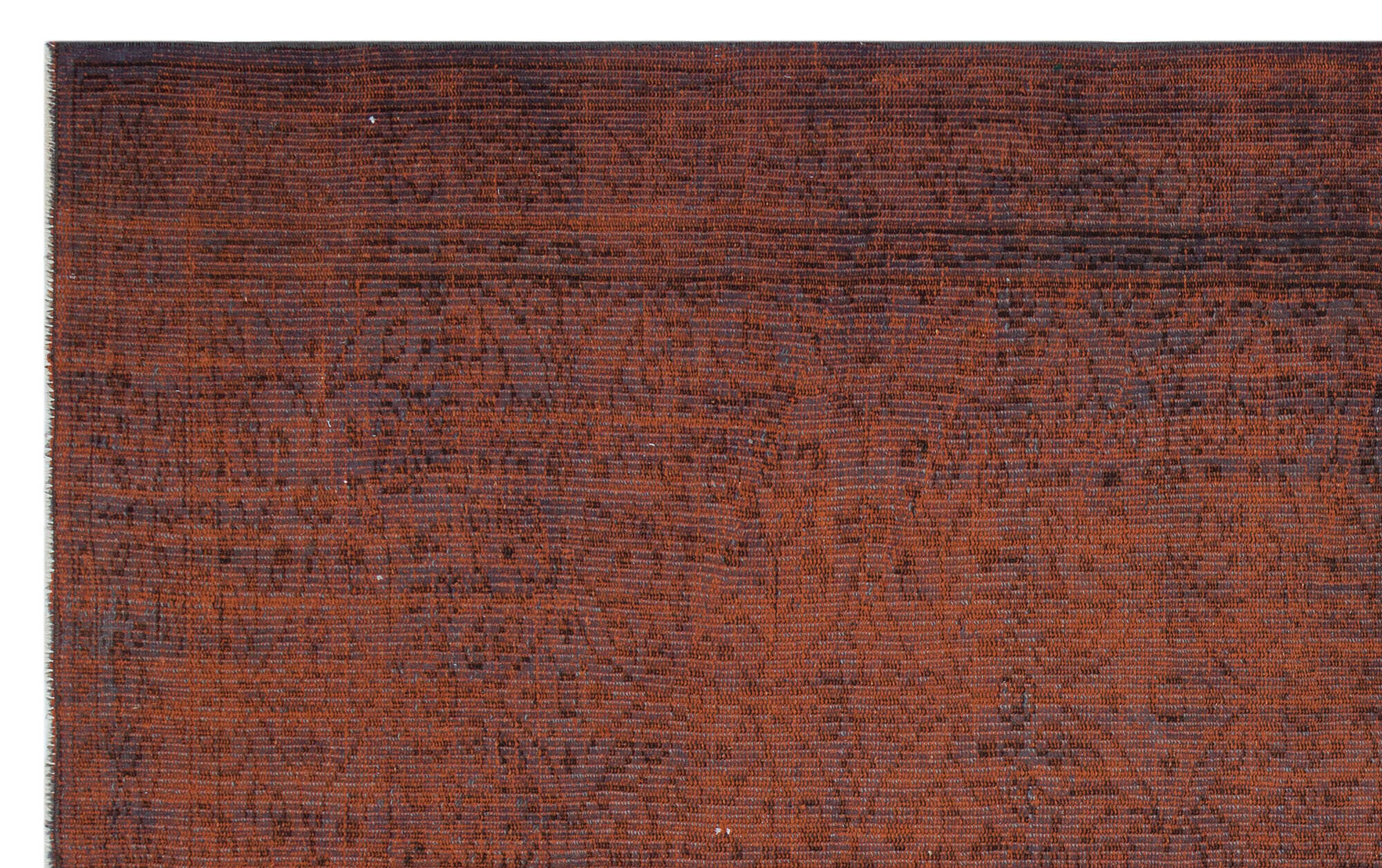 Atina Brown Vintage Wool Handmade Area Rug 5'3" x 8'4"