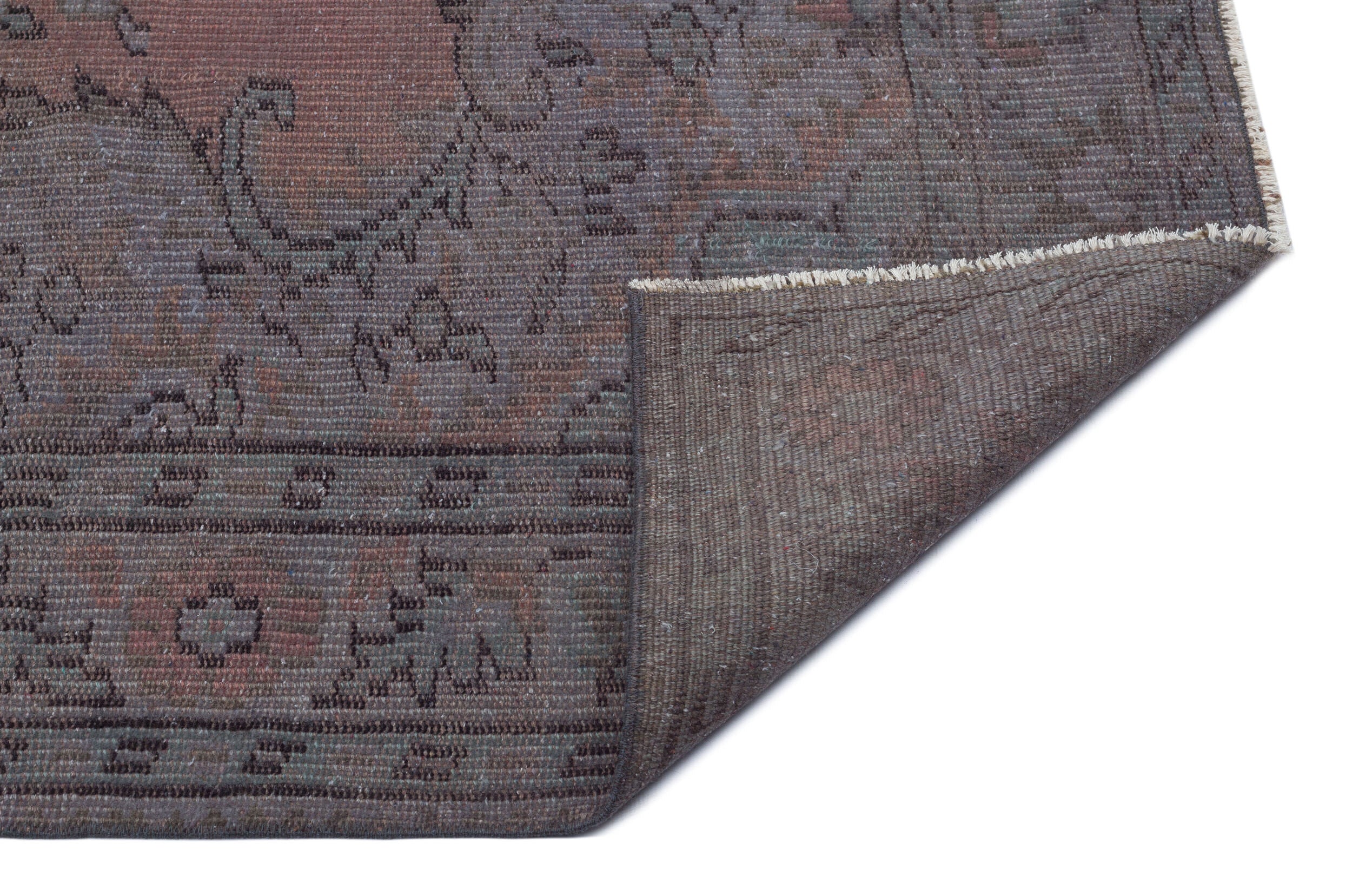 Atina Grey Vintage Wool Handmade Area Rug 5'3" x 9'2"