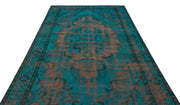 Atina Turquoise Vintage Wool Handmade Area Rug 5'1" x 11'5"