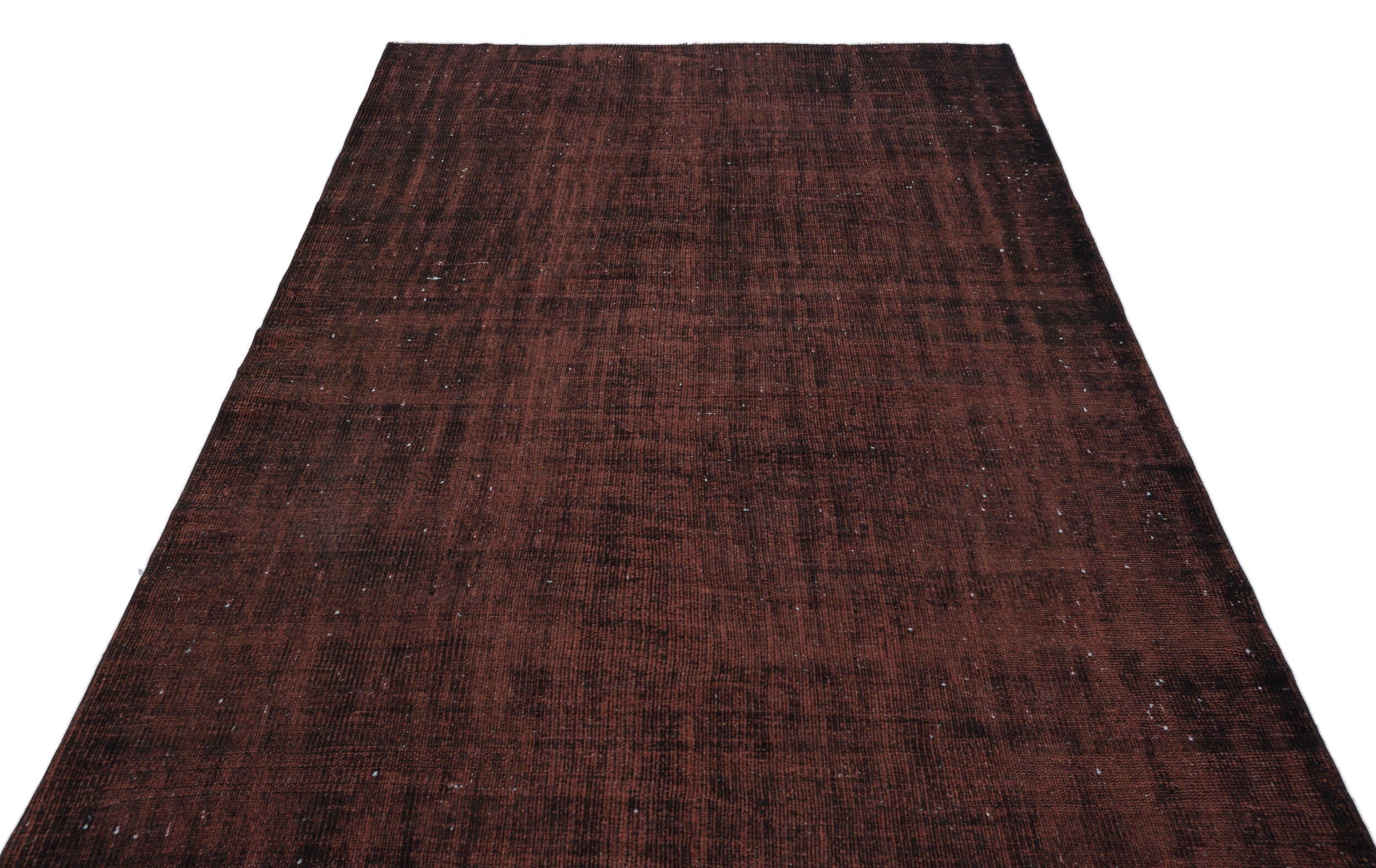 Atina Brown Vintage Wool Handmade Area Rug 5'4" x 8'8"