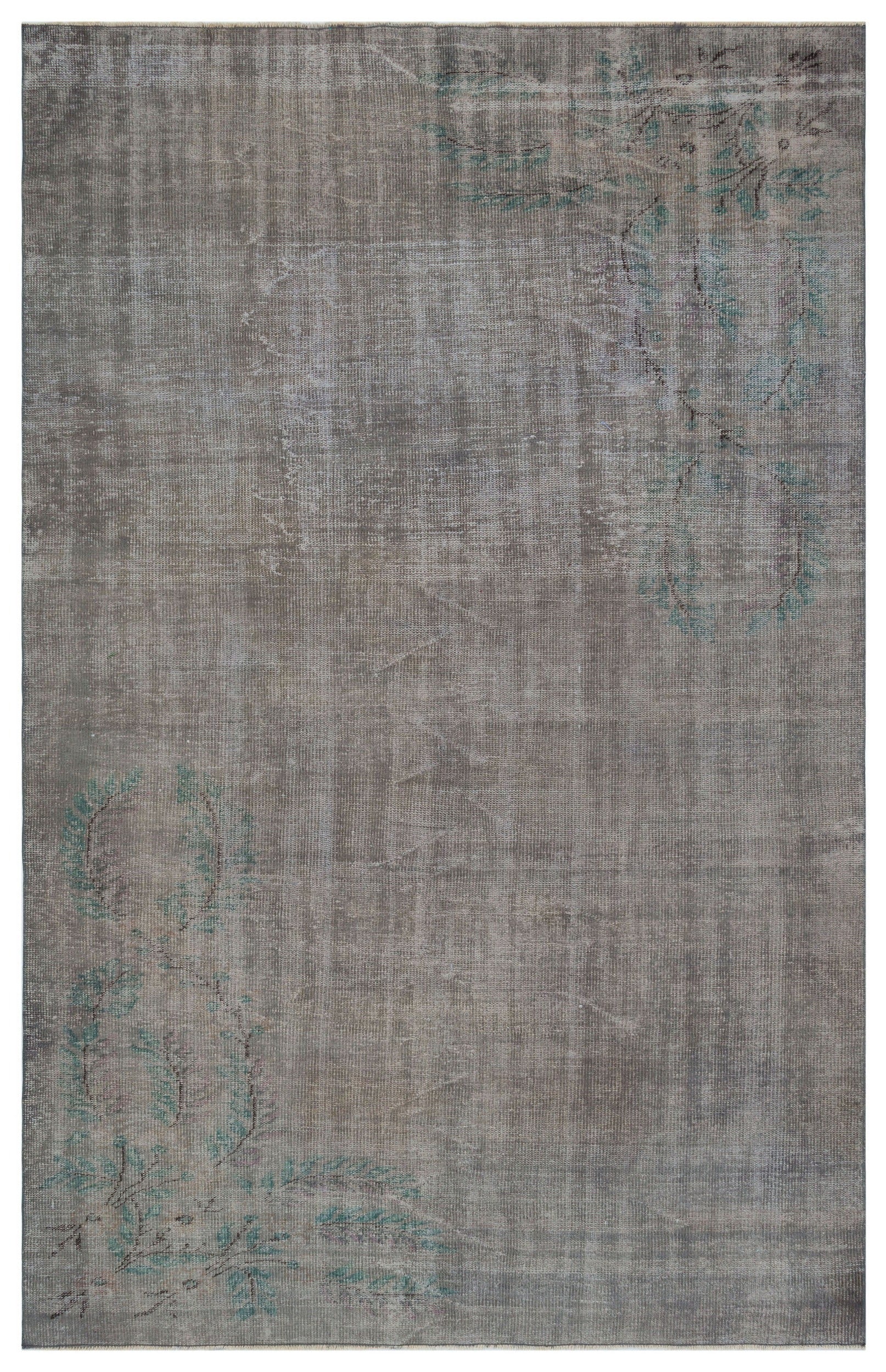 Atina Grey Vintage Wool Handmade Area Rug 5'9" x 10'1"