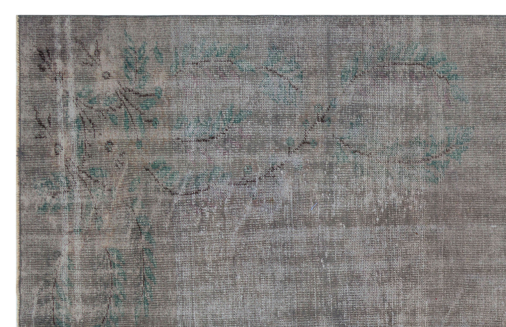 Atina Grey Vintage Wool Handmade Area Rug 5'9" x 10'1"