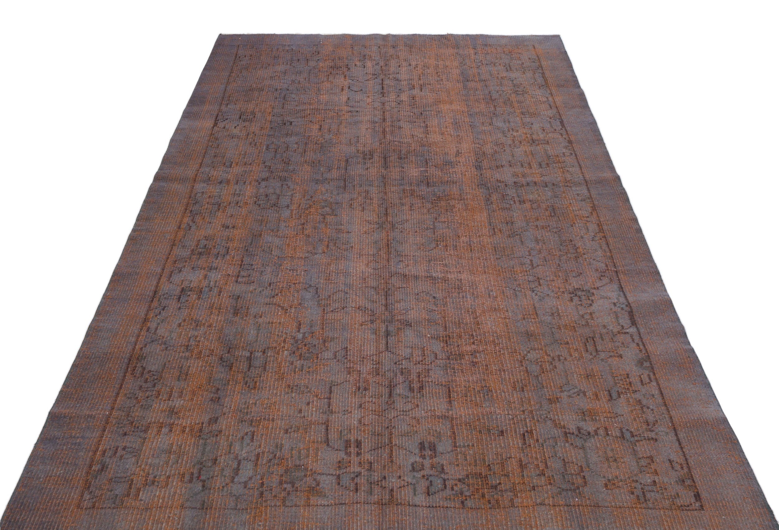 Atina Brown Vintage Wool Handmade Area Rug 3'6" x 12'5"