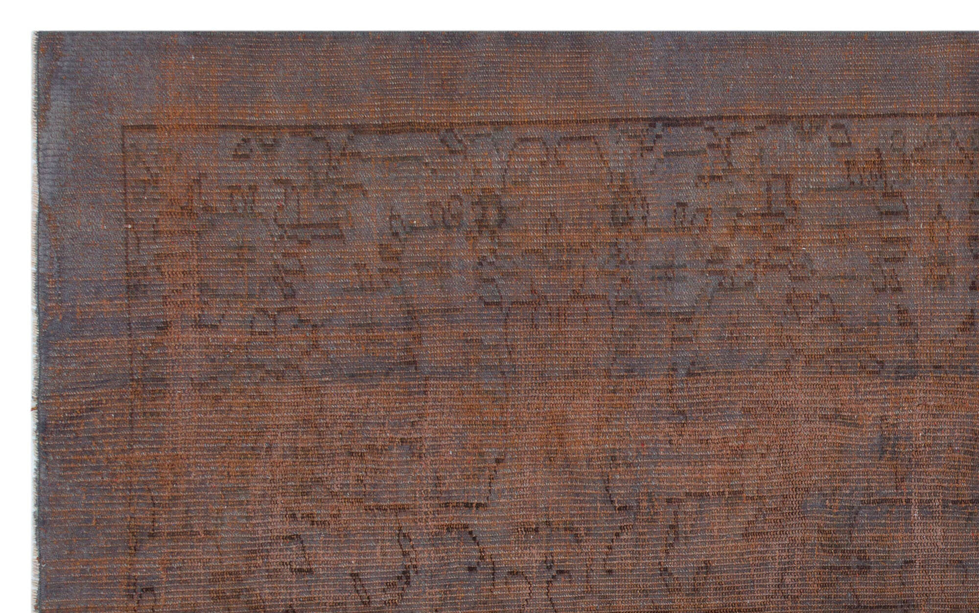 Atina Brown Vintage Wool Handmade Area Rug 3'6" x 12'5"