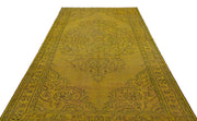 Atina Yellow Vintage Wool Handmade Area Rug 5'10" x 9'5"