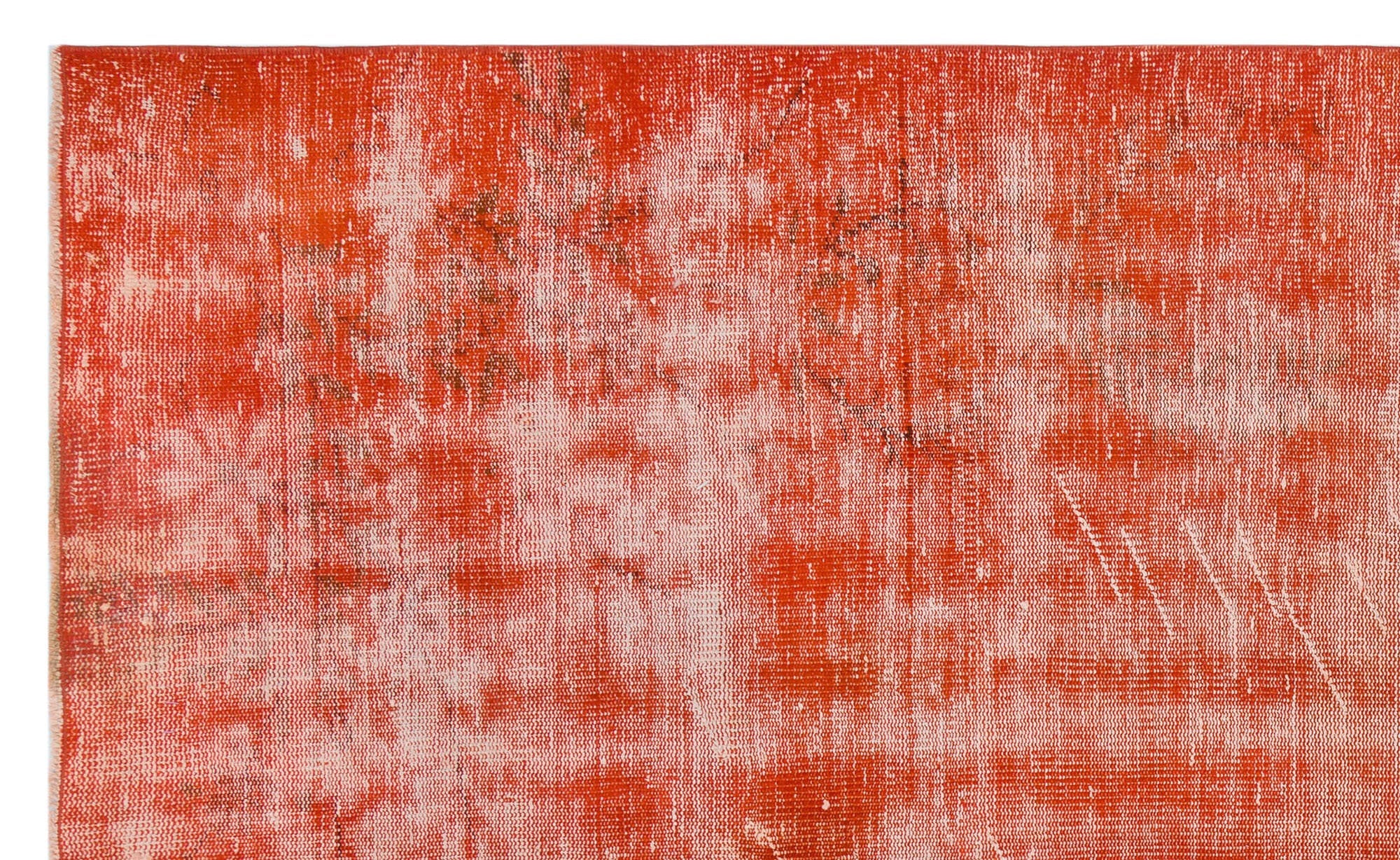 Atina Orange Vintage Wool Handmade Area Rug 4'11" x 8'4"