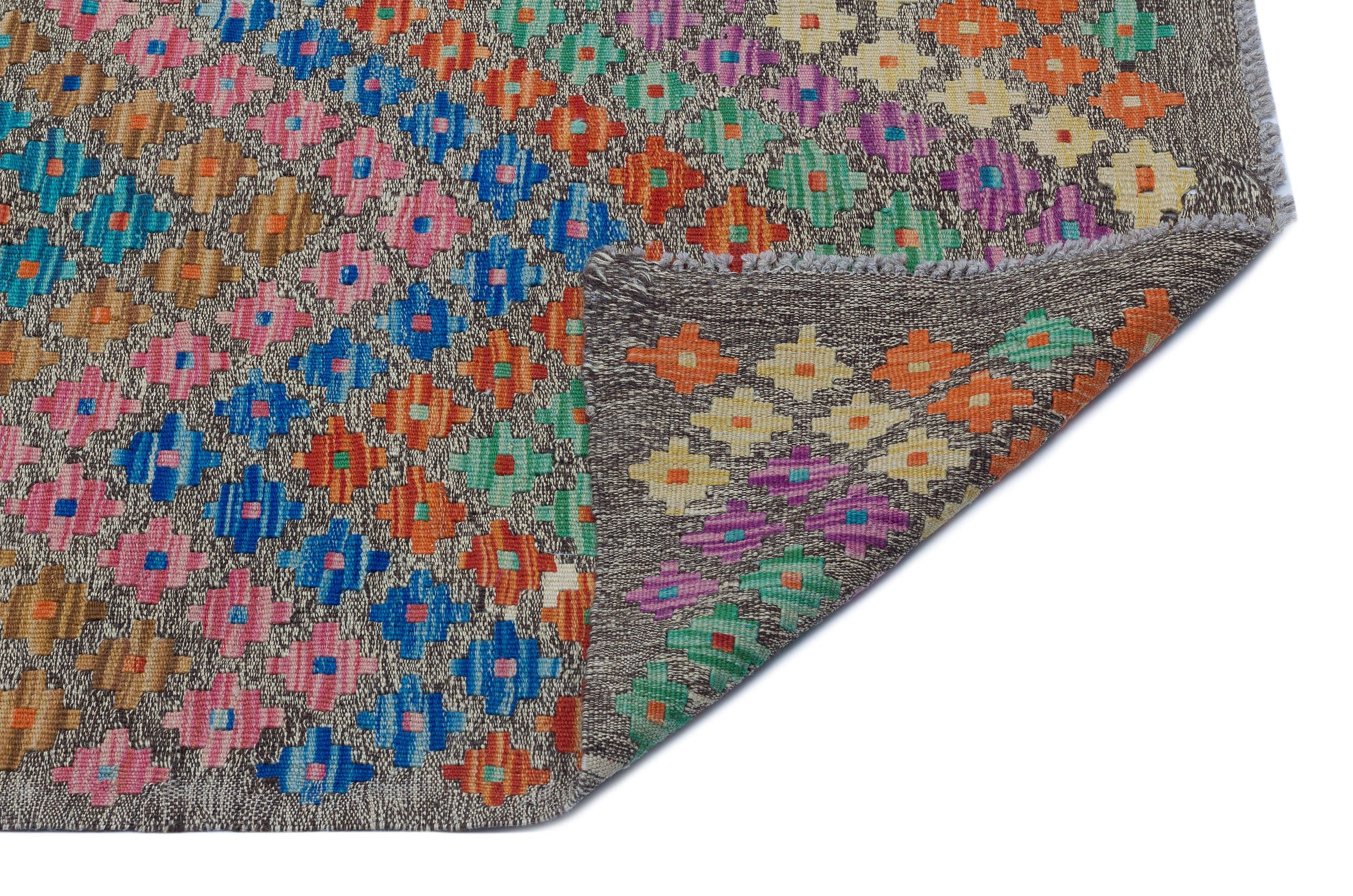 Selanik Beige Vintage Wool Handmade Area Rug 5'5" x 8'7"