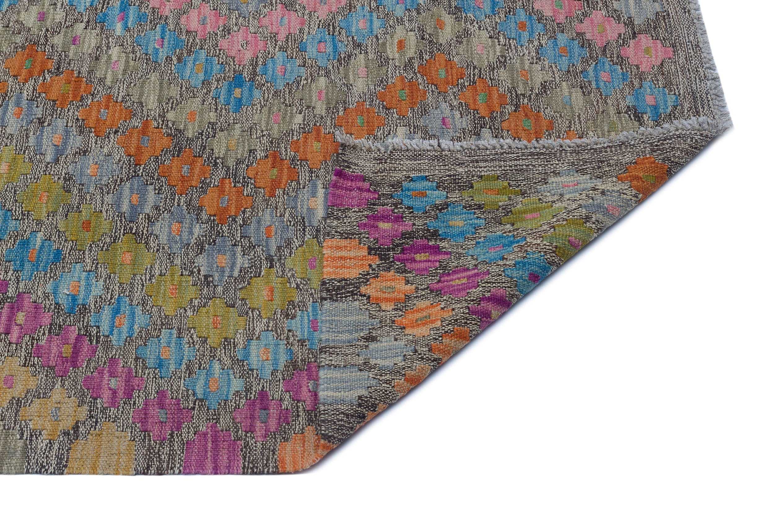 Selanik Beige Vintage Wool Handmade Area Rug 5'3" x 6'5"