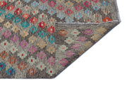 Selanik Grey Vintage Wool Handmade Area Rug 5'1" x 6'5"