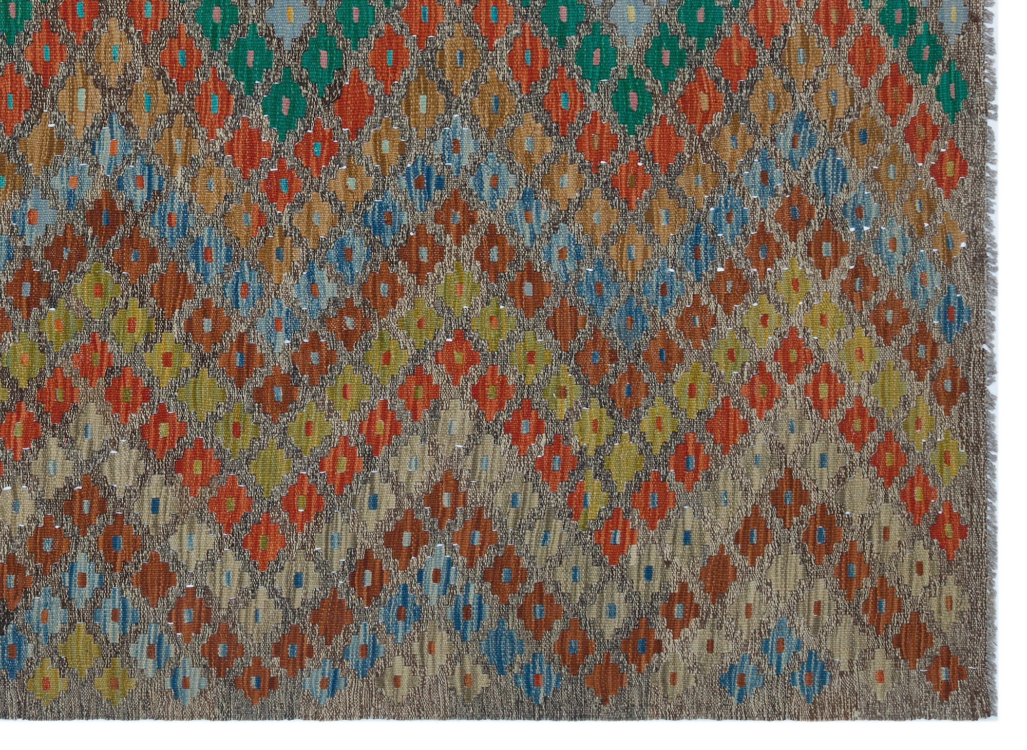 Selanik Beige Vintage Wool Handmade Area Rug 5'4" x 8'11"