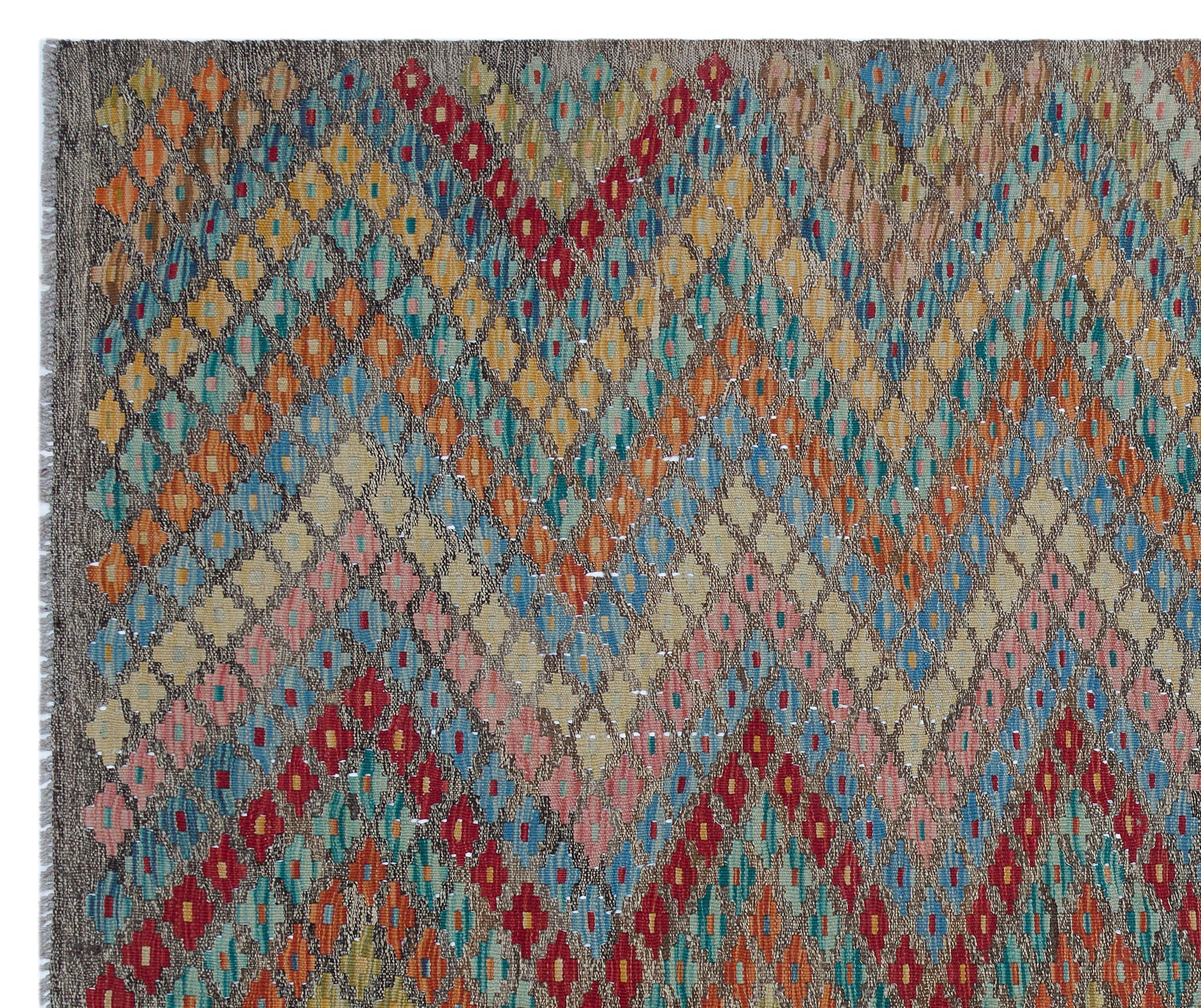 Selanik Beige Vintage Wool Handmade Area Rug 5'8" x 9'9"