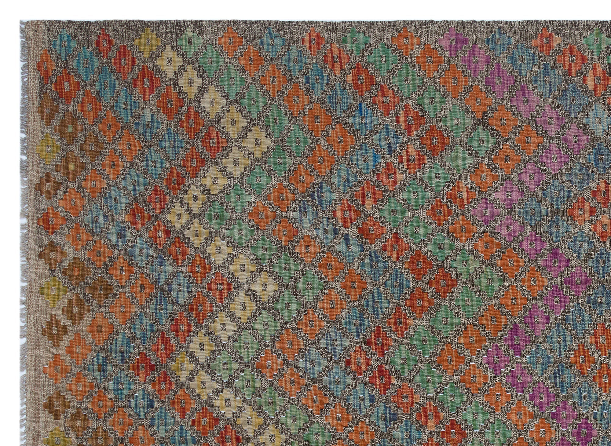 Selanik Beige Vintage Wool Handmade Area Rug 5'3" x 9'2"