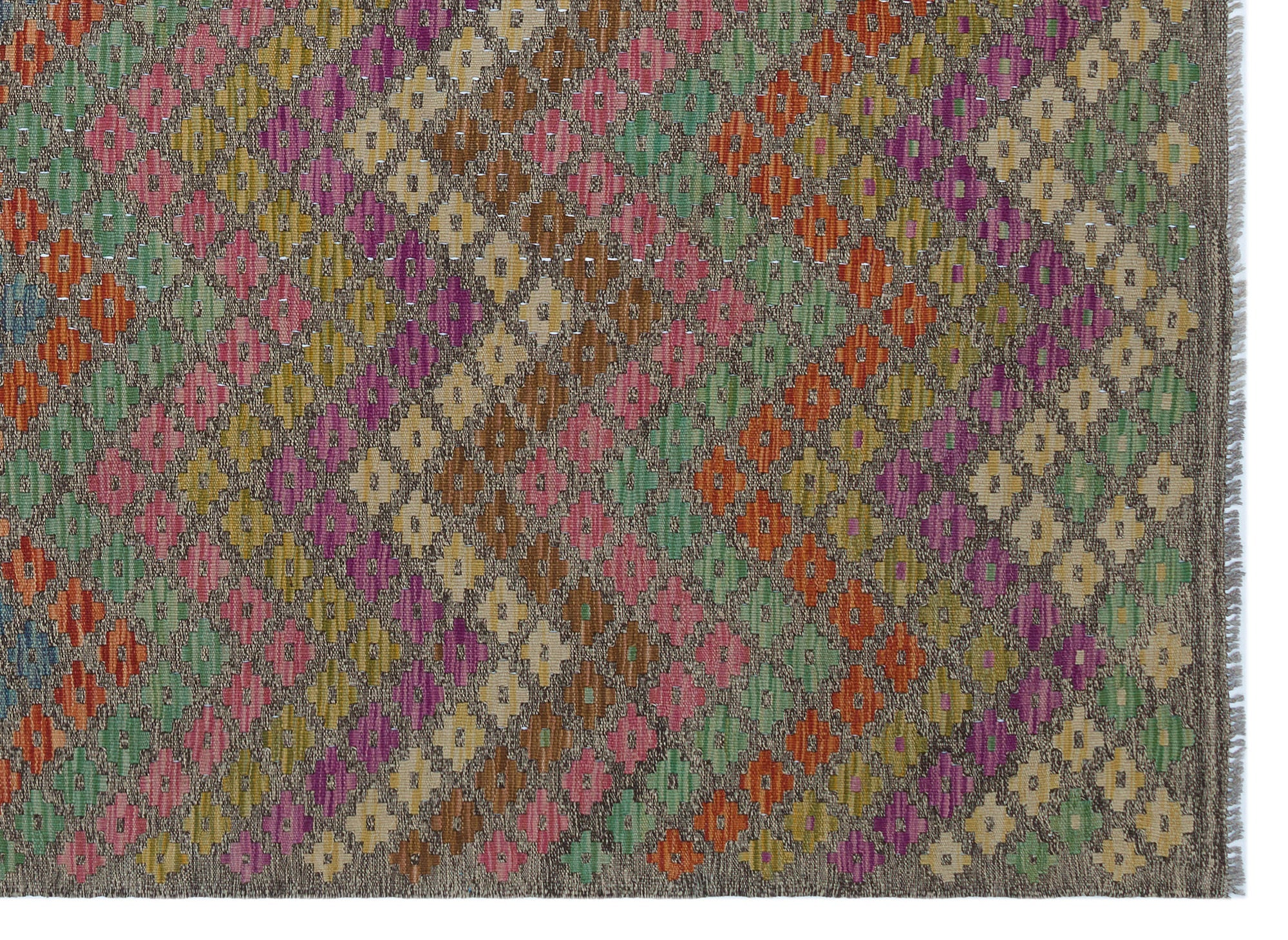 Selanik Beige Vintage Wool Handmade Area Rug 5'3" x 9'2"