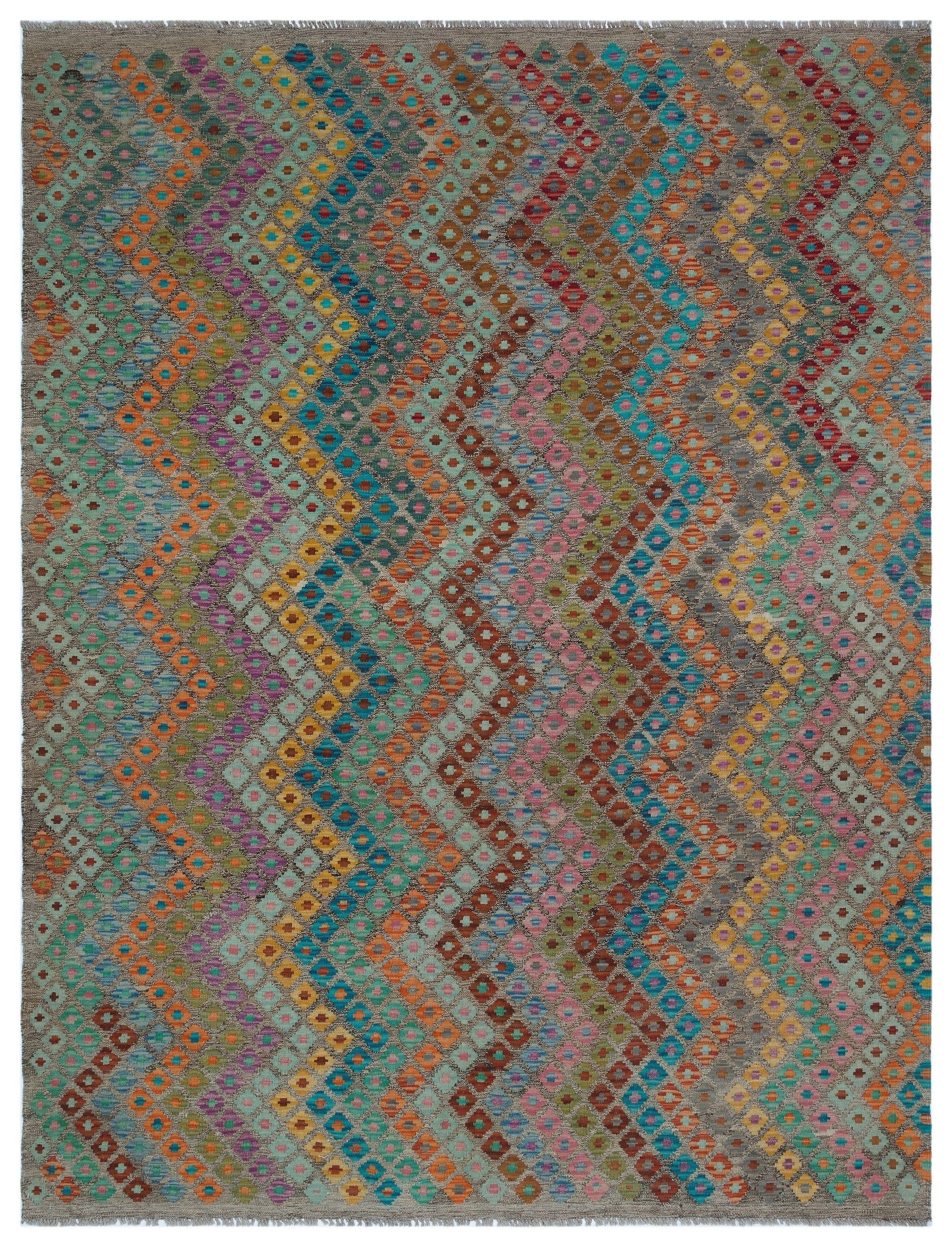 Selanik 30060 Beige Vintage Wool Handmade Area Rug 6'2" x 8'0"