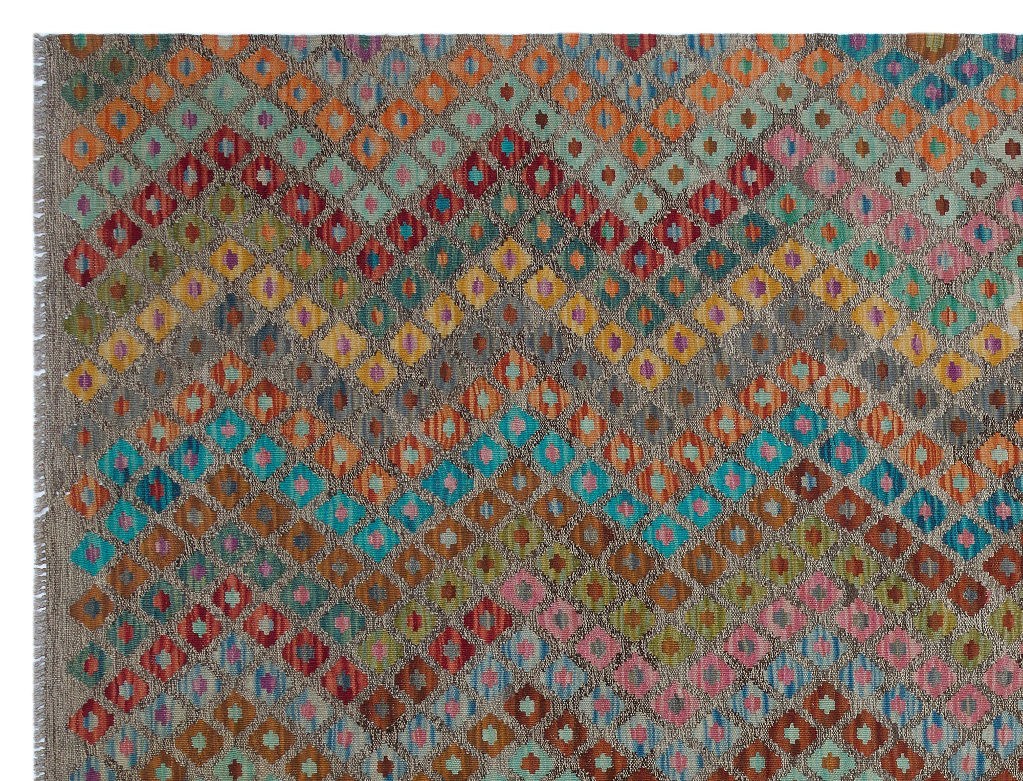 Selanik 30060 Beige Vintage Wool Handmade Area Rug 6'2" x 8'0"