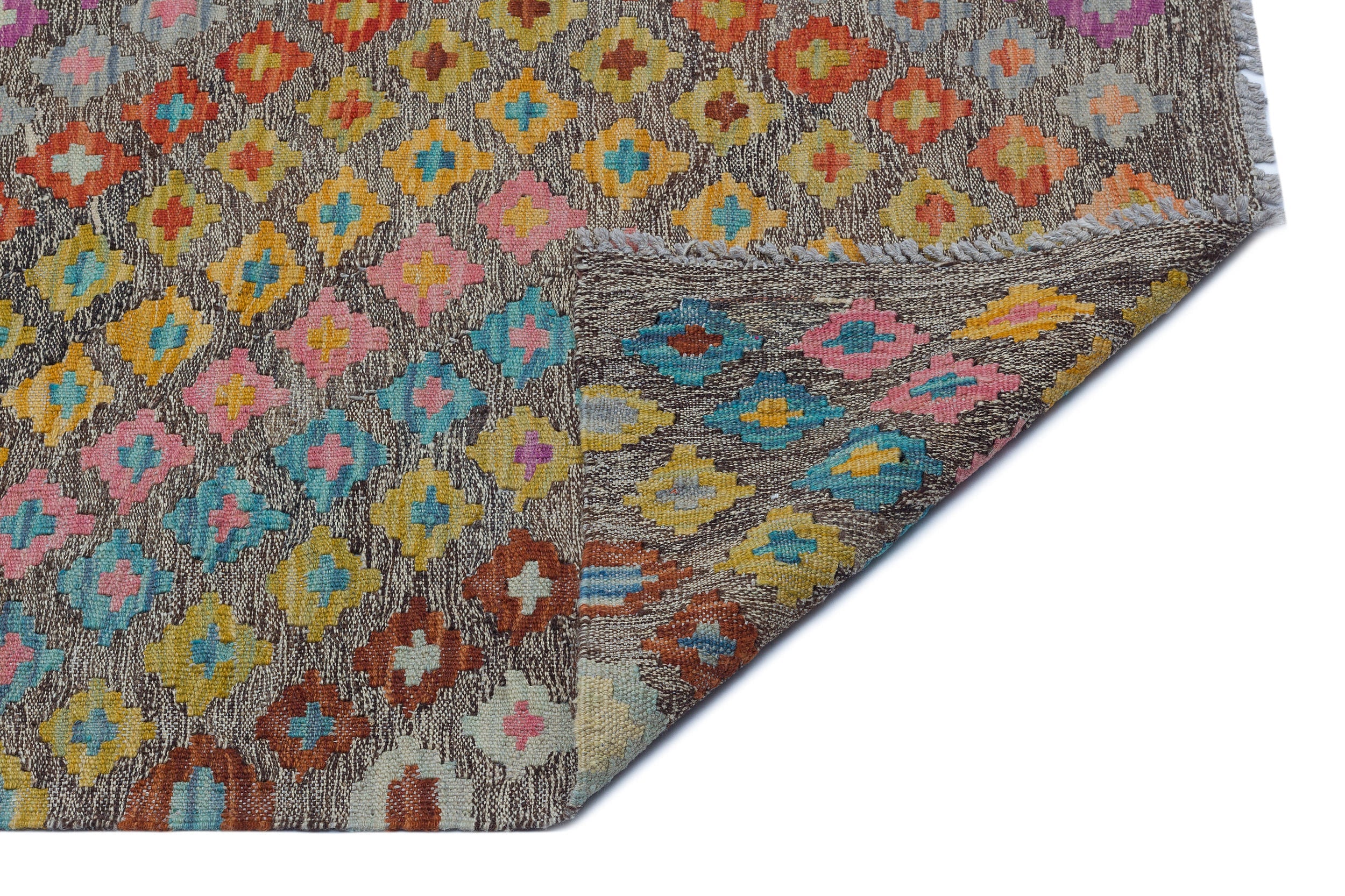 Selanik Beige Vintage Wool Handmade Area Rug 5'4" x 8'11"