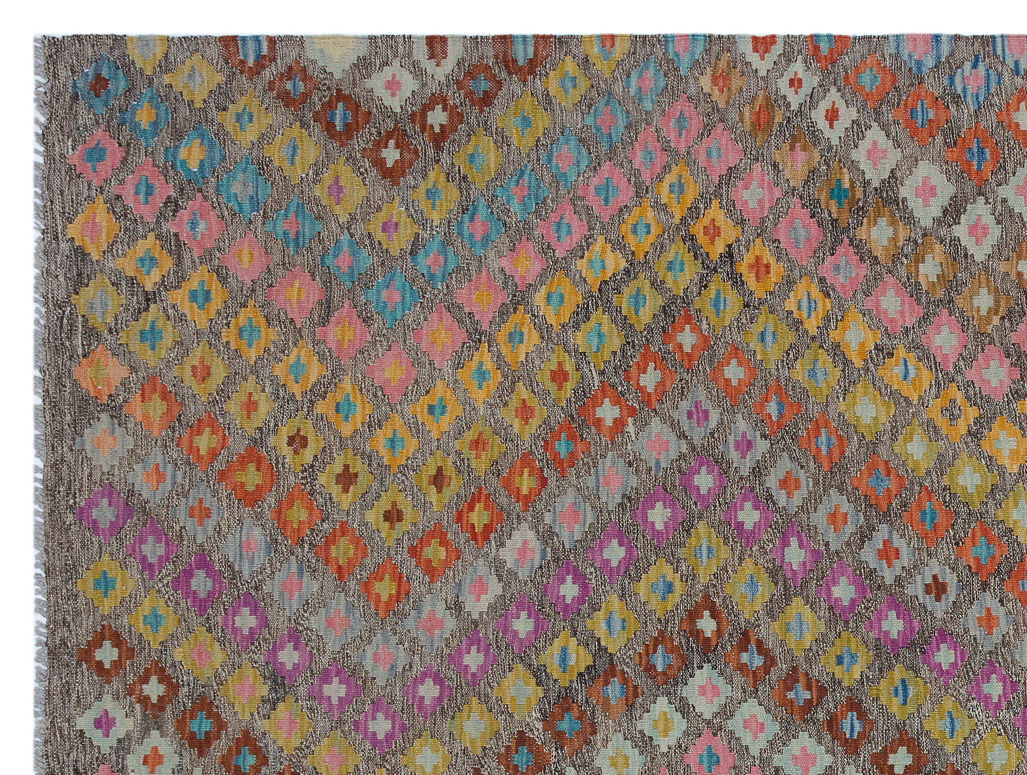 Selanik Beige Vintage Wool Handmade Area Rug 5'4" x 8'11"