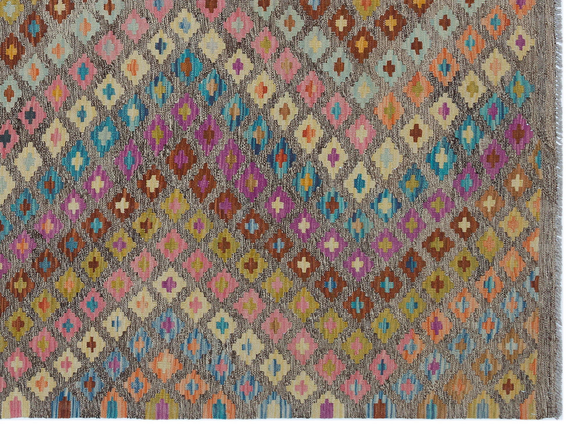 Selanik Beige Vintage Wool Handmade Area Rug 5'4" x 8'11"