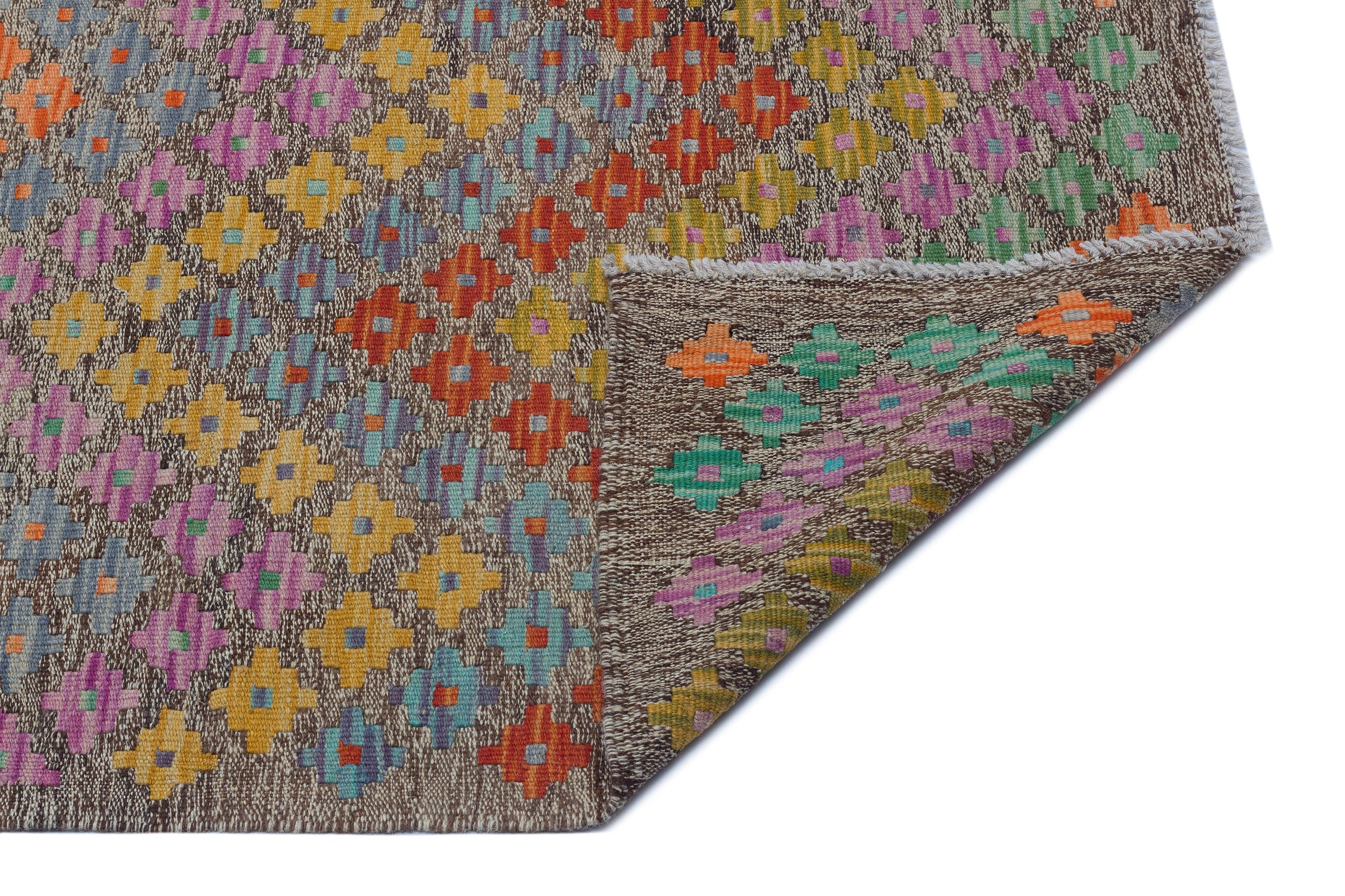 Selanik Beige Vintage Wool Handmade Area Rug 5'7" x 8'8"