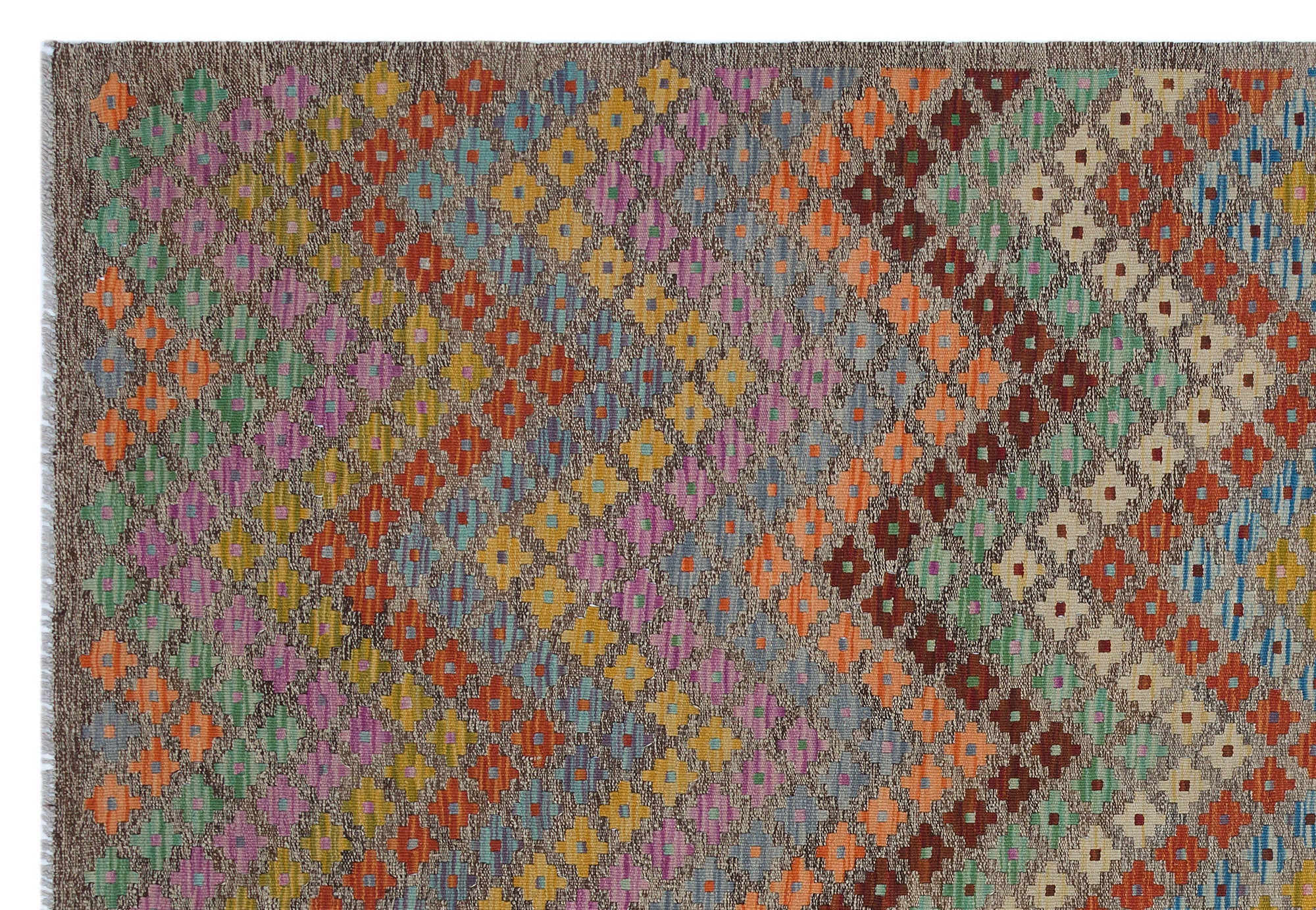 Selanik Beige Vintage Wool Handmade Area Rug 5'7" x 8'8"