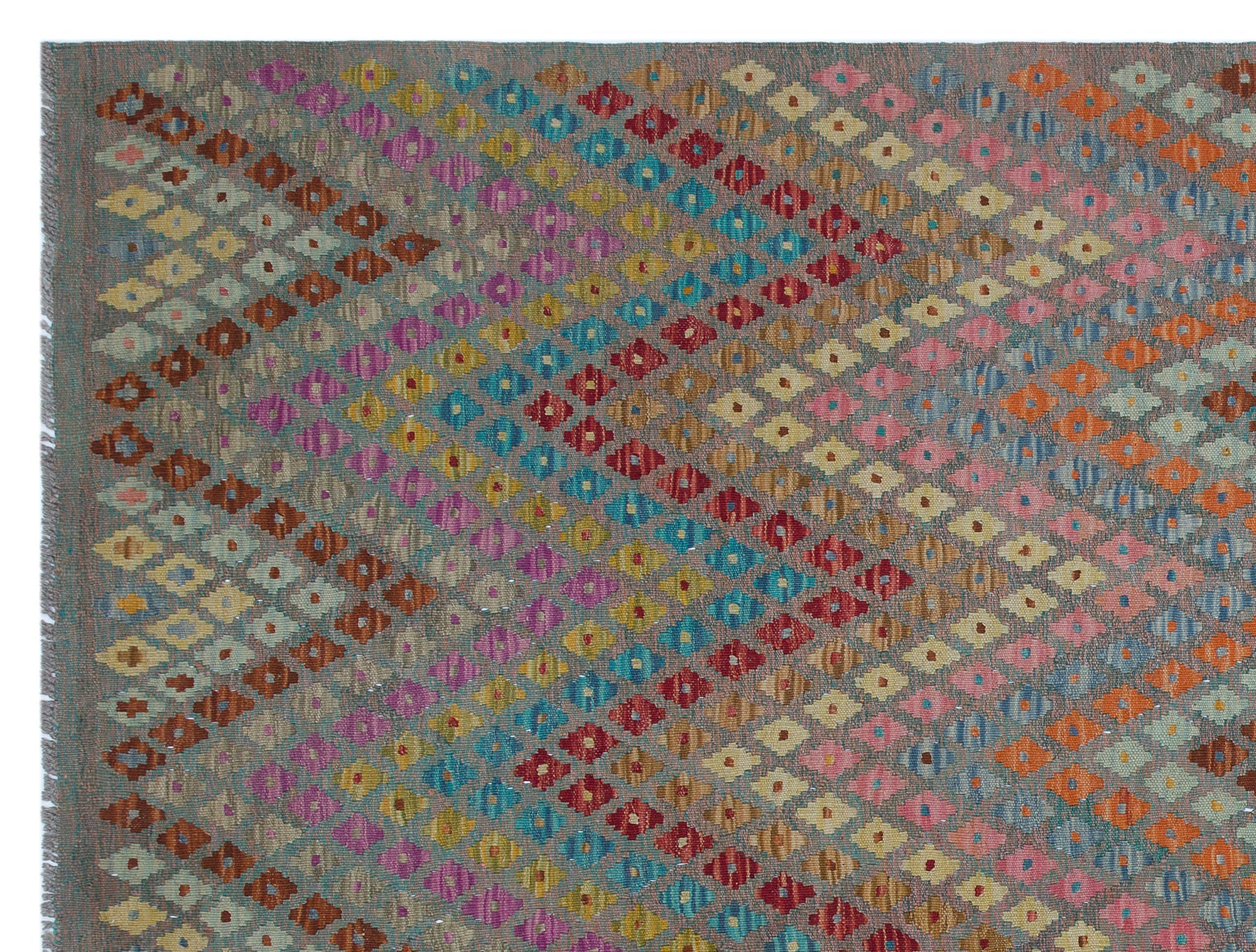 Selanik Beige Vintage Wool Handmade Area Rug 6'1" x 8'0"