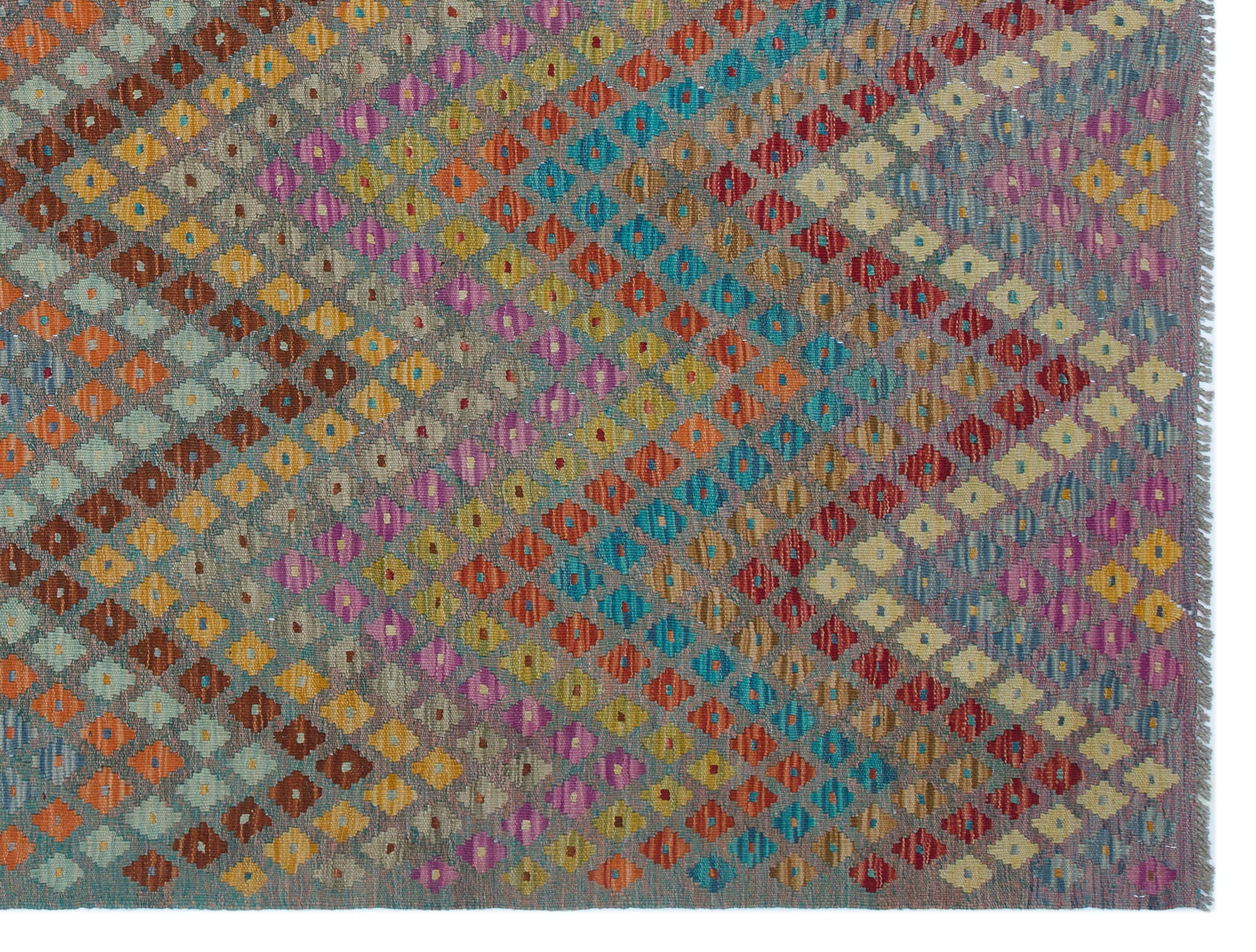 Selanik Beige Vintage Wool Handmade Area Rug 6'1" x 8'0"