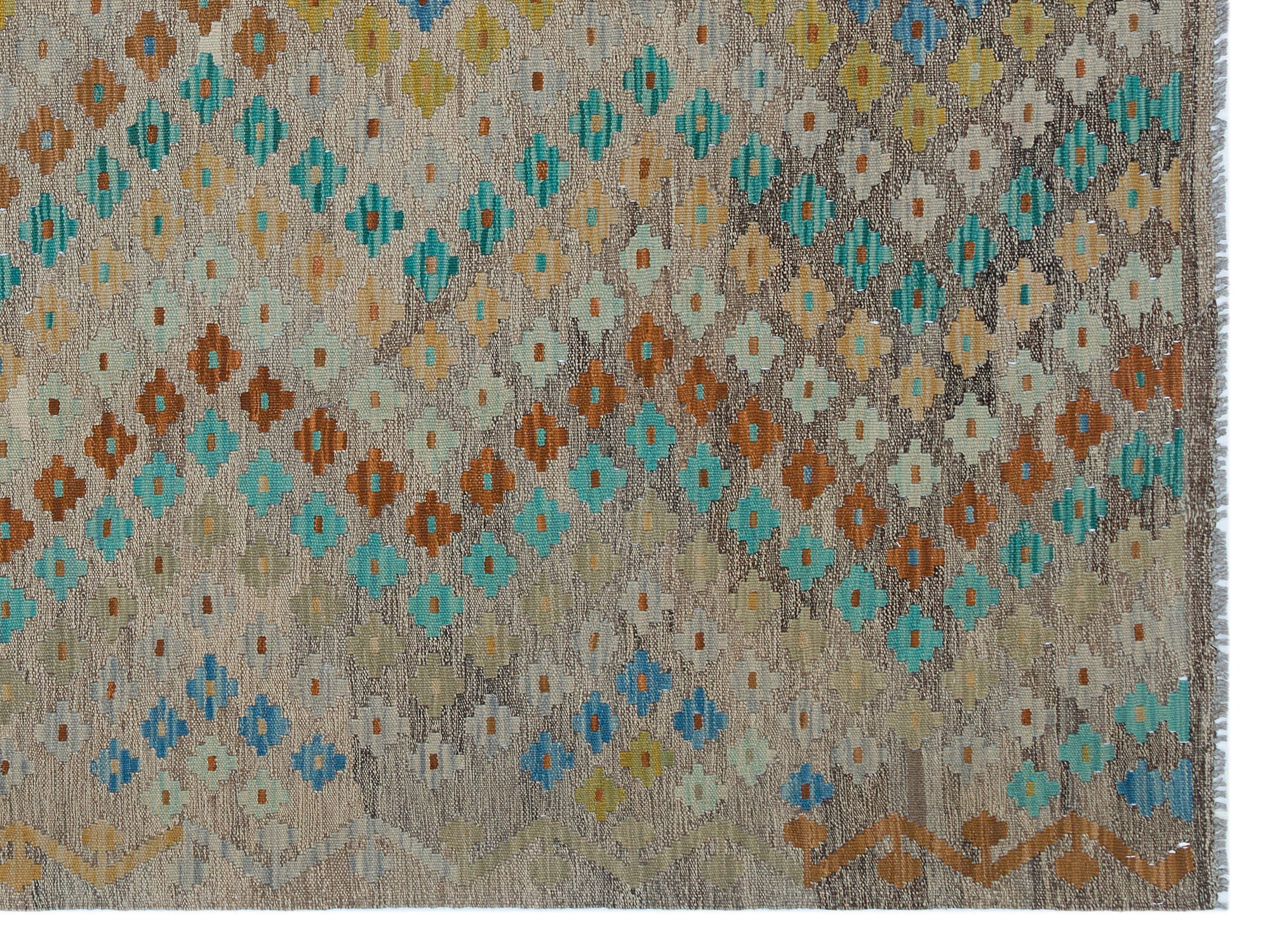 Selanik 30077 Beige Vintage Wool Handmade Area Rug 5'11" x 8'0"