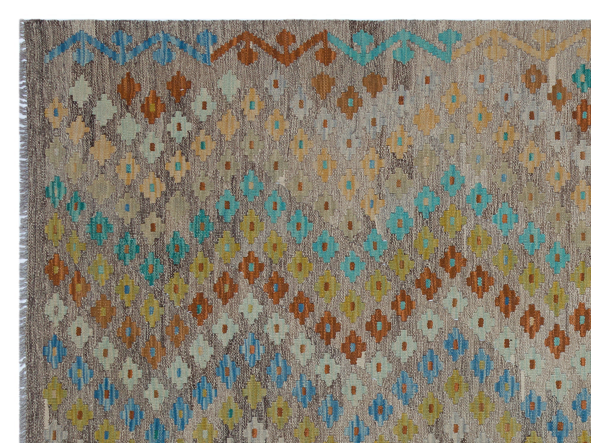 Selanik 30077 Beige Vintage Wool Handmade Area Rug 5'11" x 8'0"
