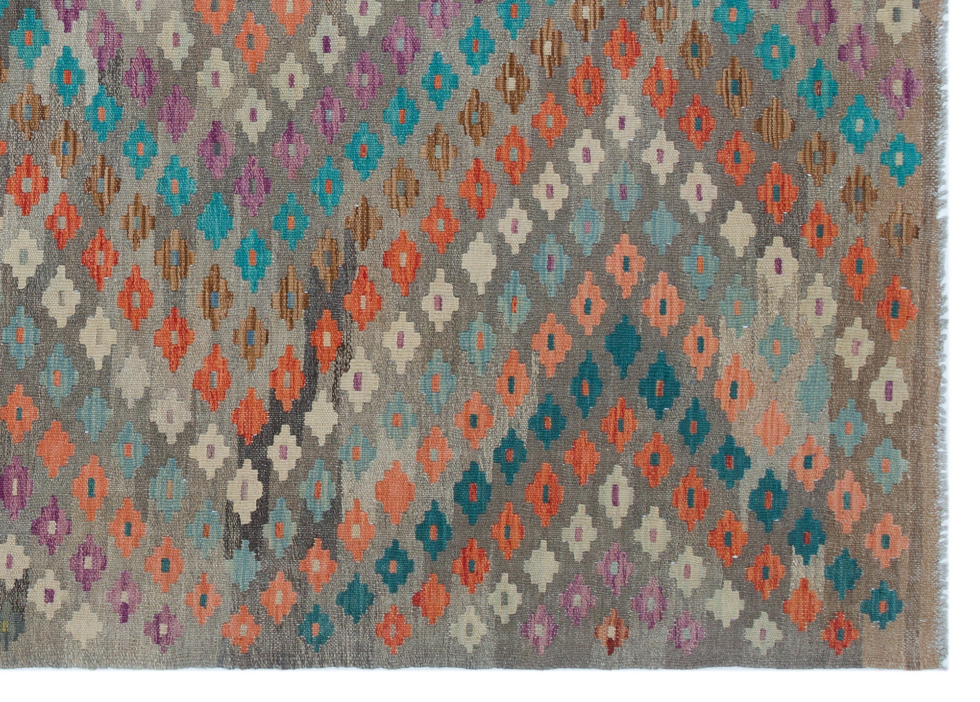 Selanik Beige Vintage Wool Handmade Area Rug 4'10" x 9'8"