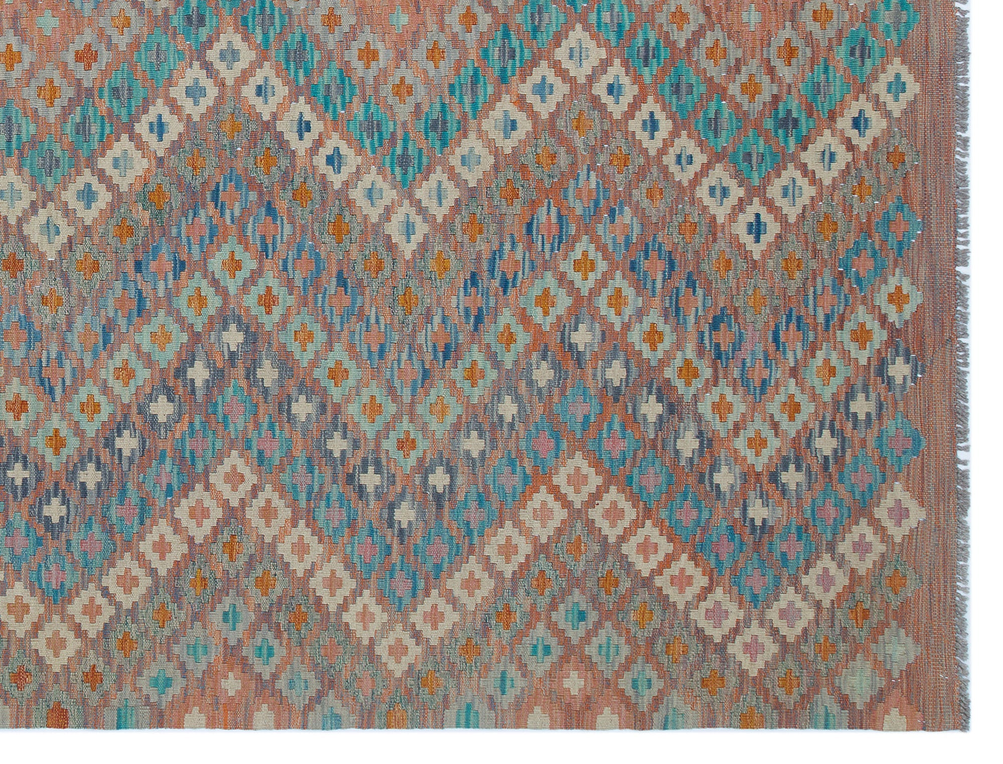 Selanik Beige Vintage Wool Handmade Area Rug 6'3" x 8'0"
