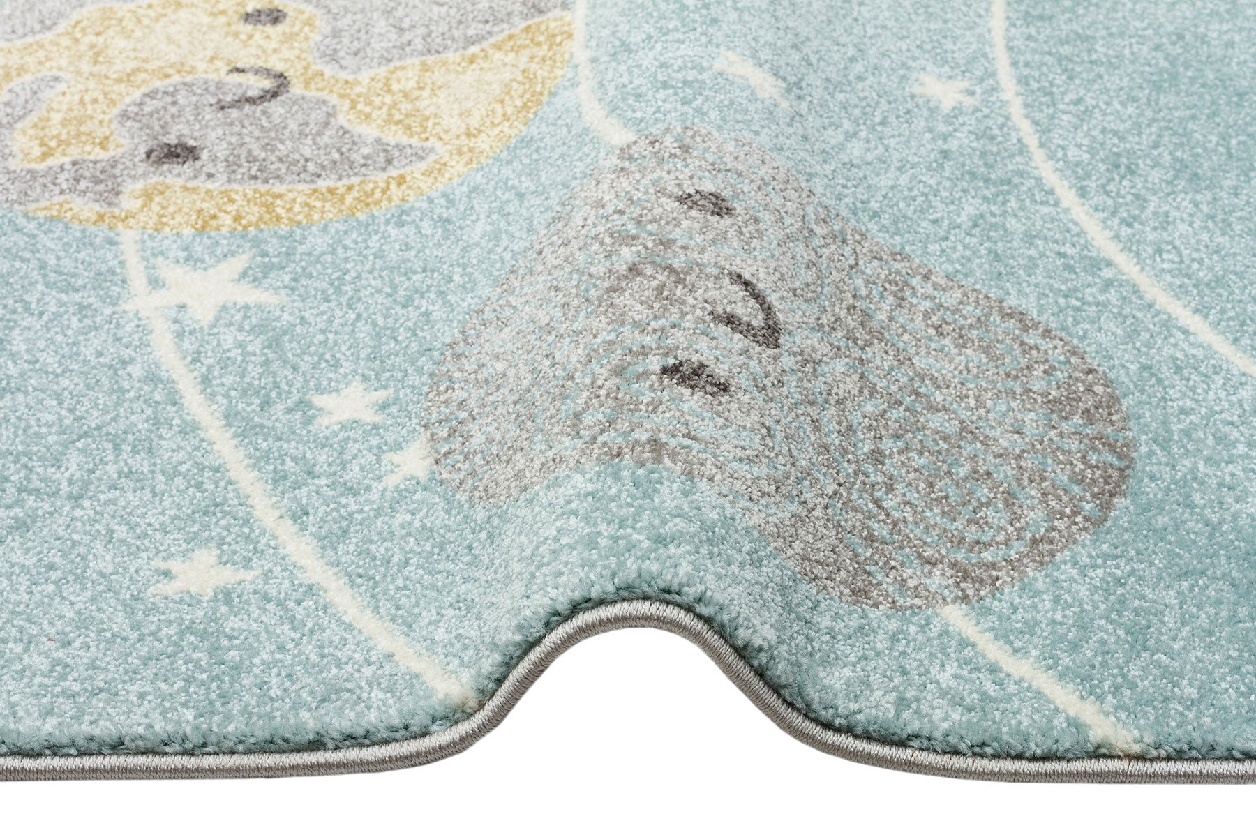 Kids Space Rug – Blue Patterned Children's Carpet With Soft Texture & Anti Slip