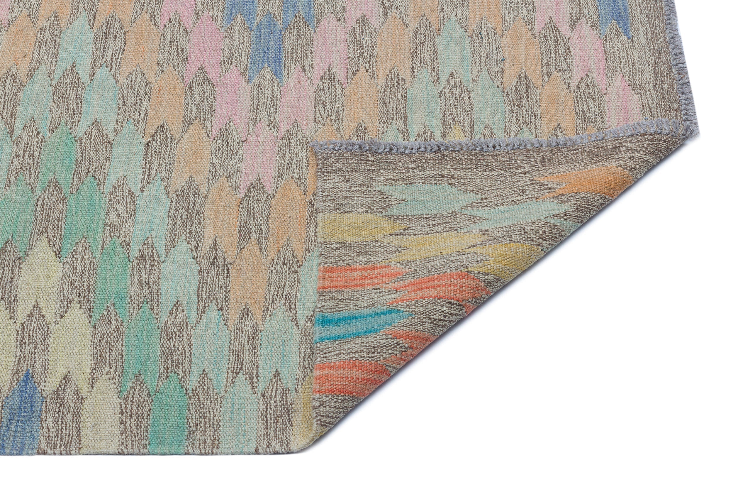 Selanik Beige Vintage Wool Handmade Area Rug 5'4" x 7'9"