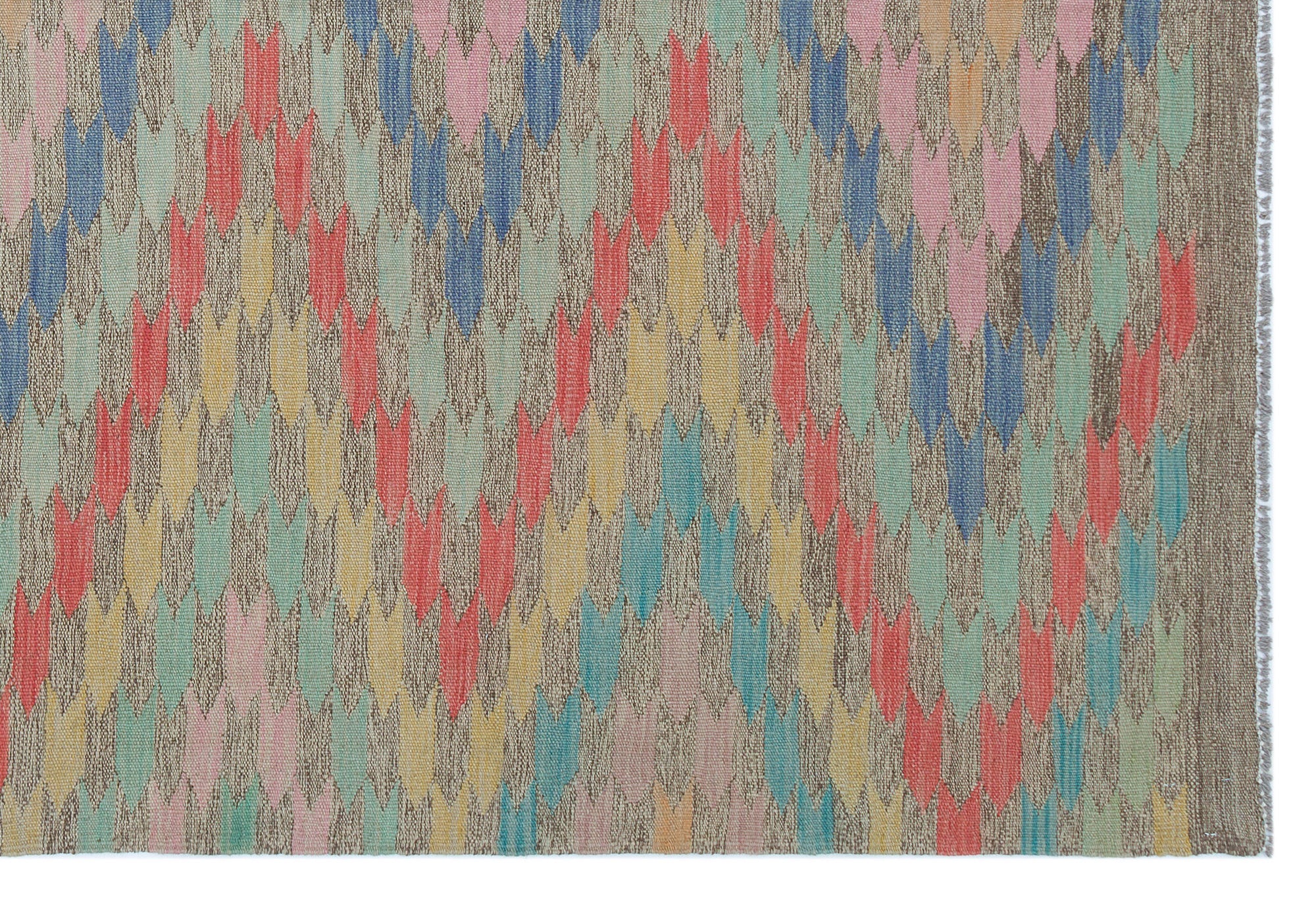 Selanik Beige Vintage Wool Handmade Area Rug 5'4" x 7'9"