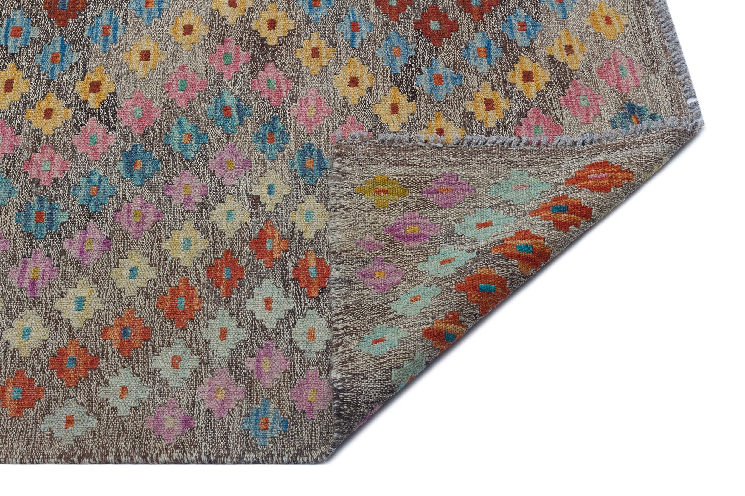 Selanik Beige Vintage Wool Handmade Area Rug 6'1" x 8'1"
