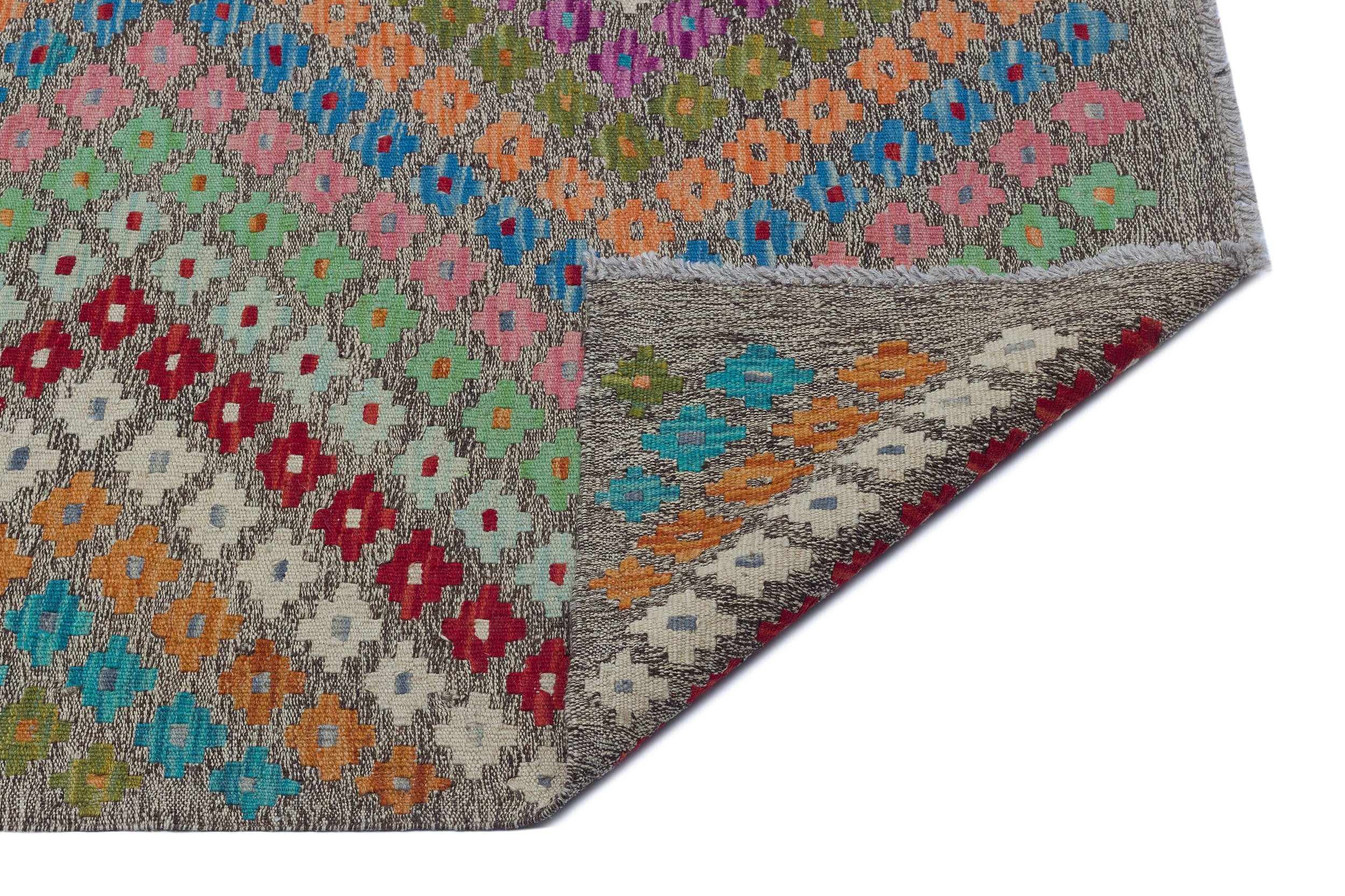 Vintage Wool Area Rug - Selanik Style Handmade Beige Wool Carpet 5'5" x 8'9"
