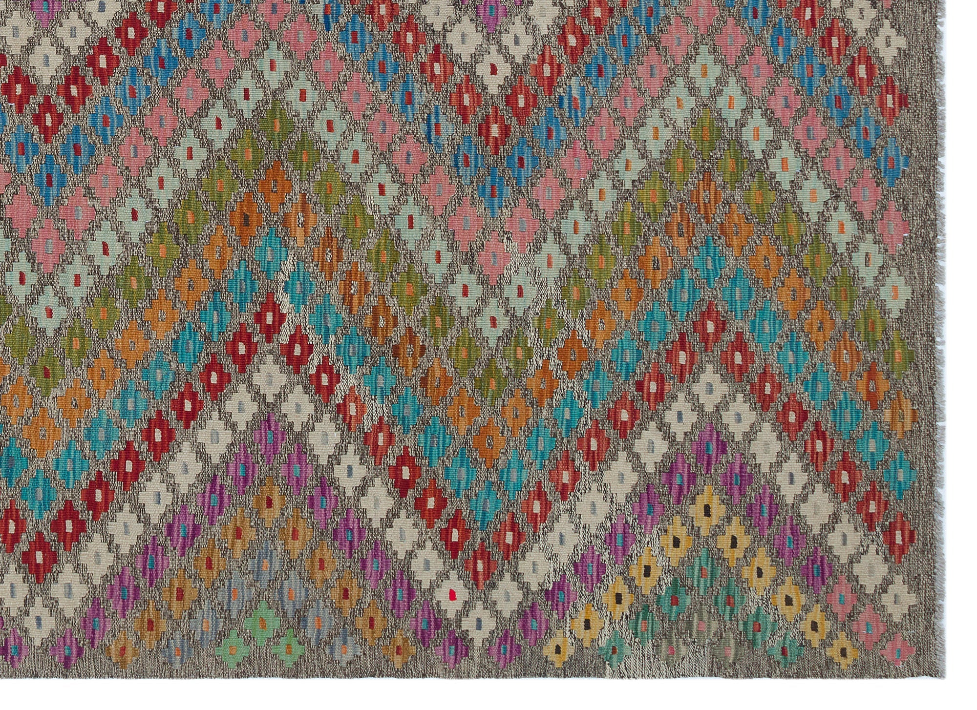 Vintage Wool Area Rug - Selanik Style Handmade Beige Wool Carpet 5'5" x 8'9"